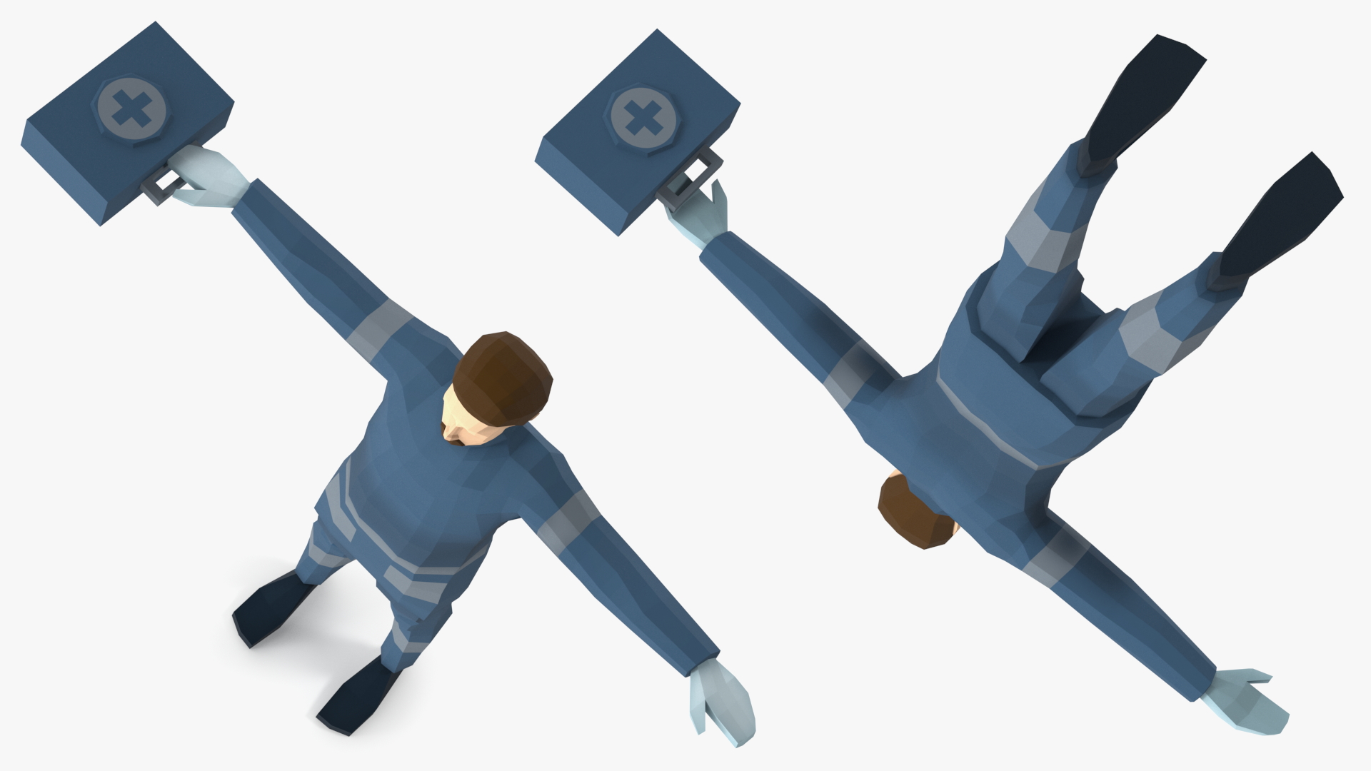 3D model Paramedic Low Poly Rigged