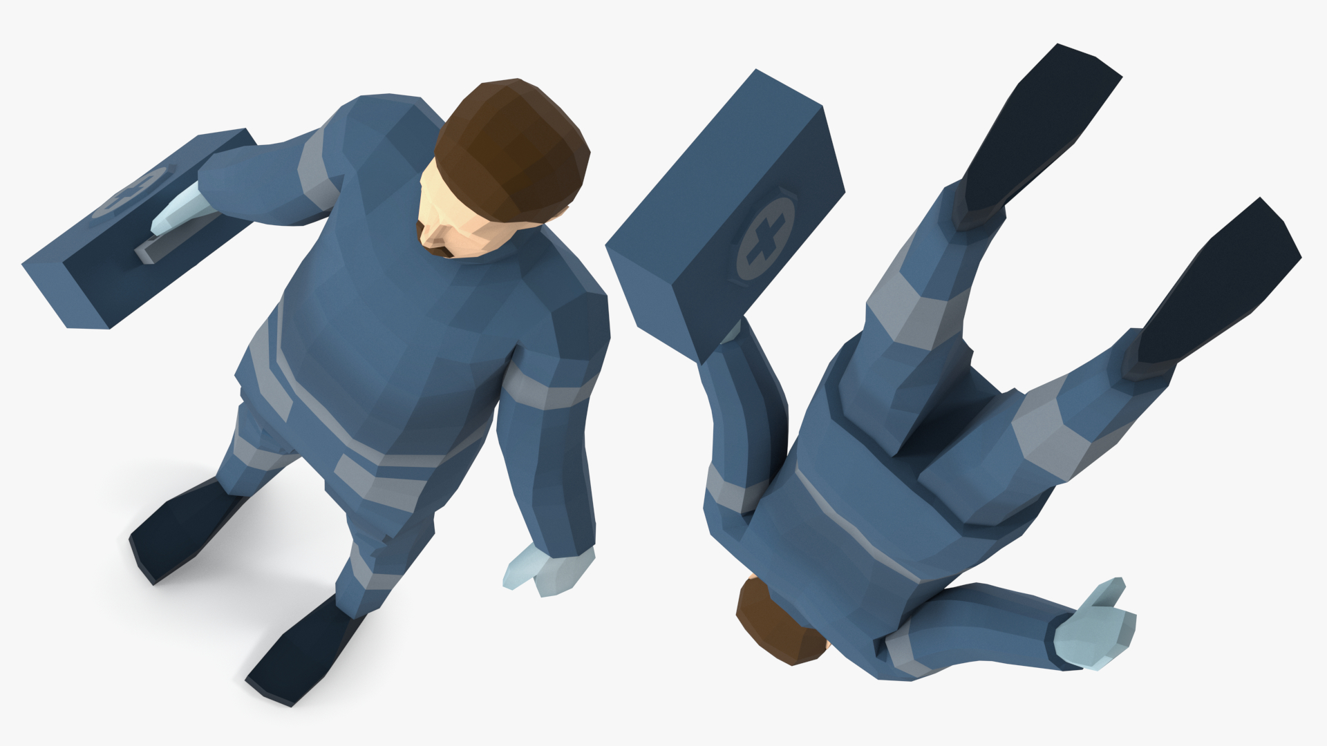 3D model Paramedic Low Poly Rigged