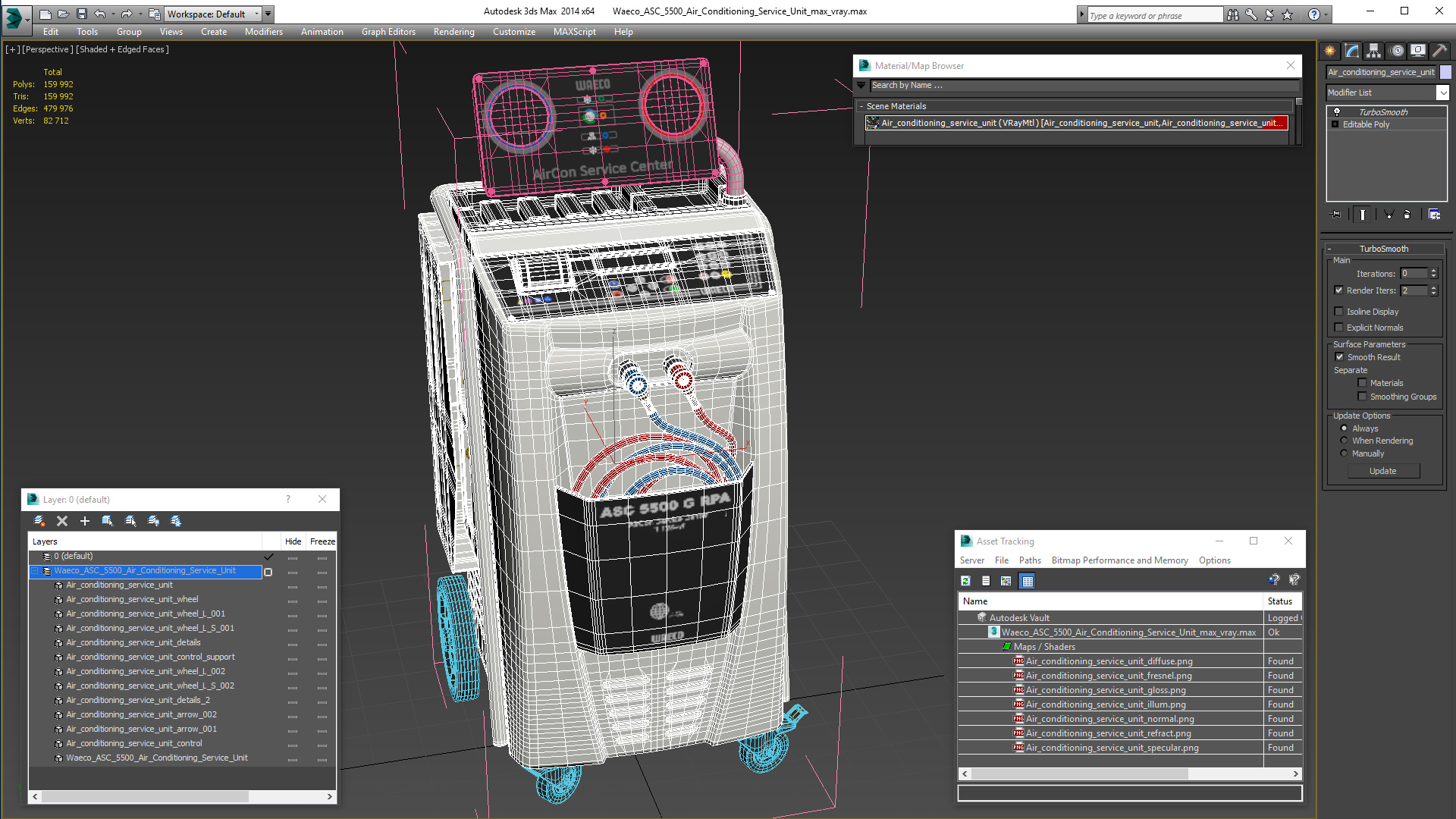 Waeco ASC 5500 Air Conditioning Service Unit 3D model