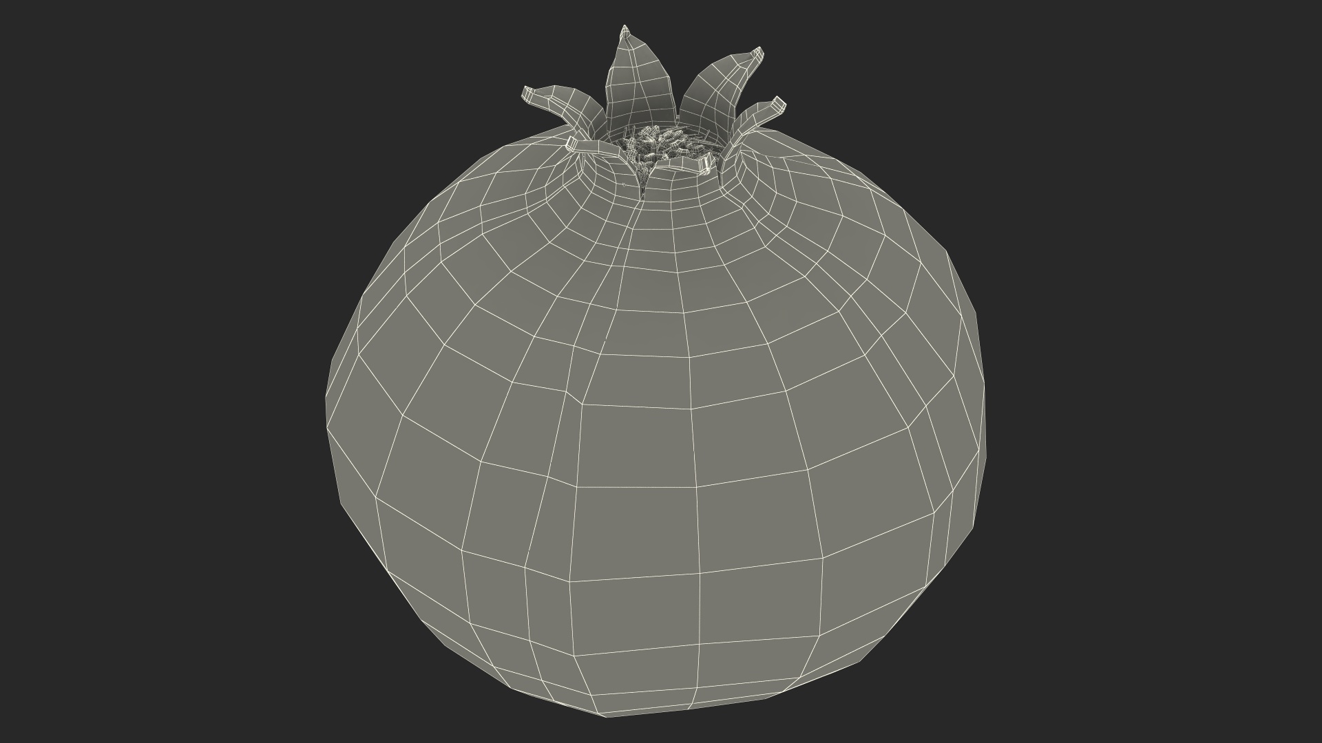 3D Fresh Pomegranate Fruit model