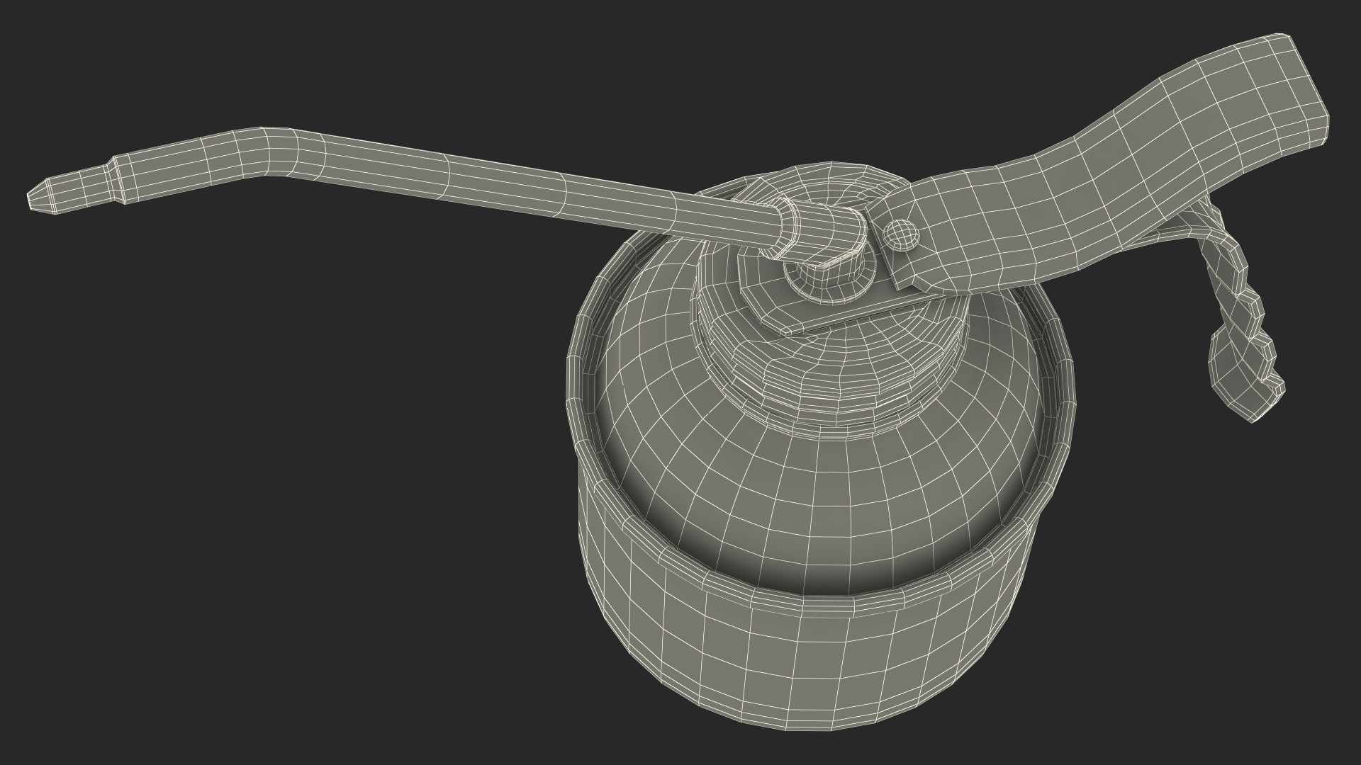Old Metal Oiler Red 3D model
