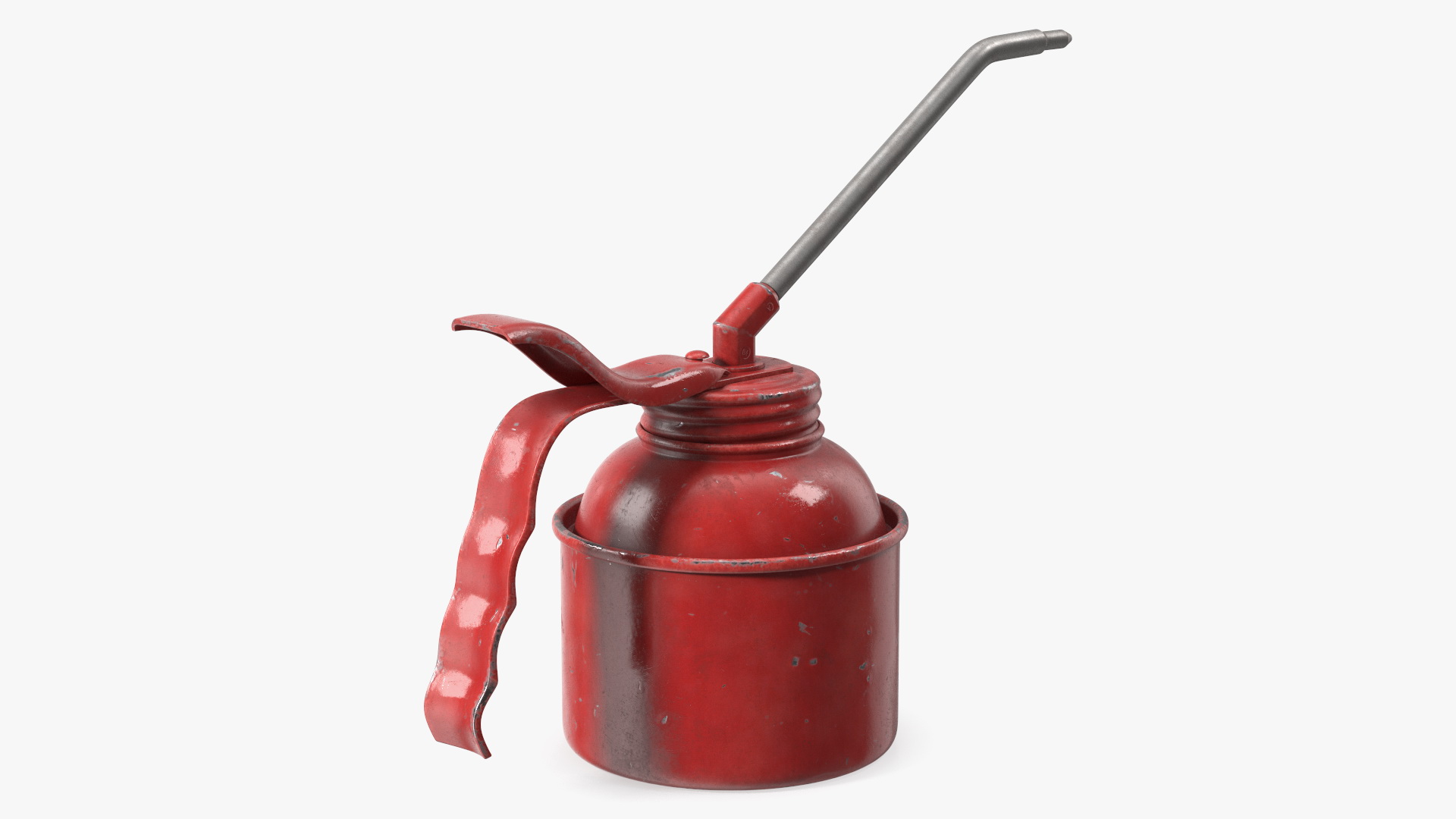 Old Metal Oiler Red 3D model