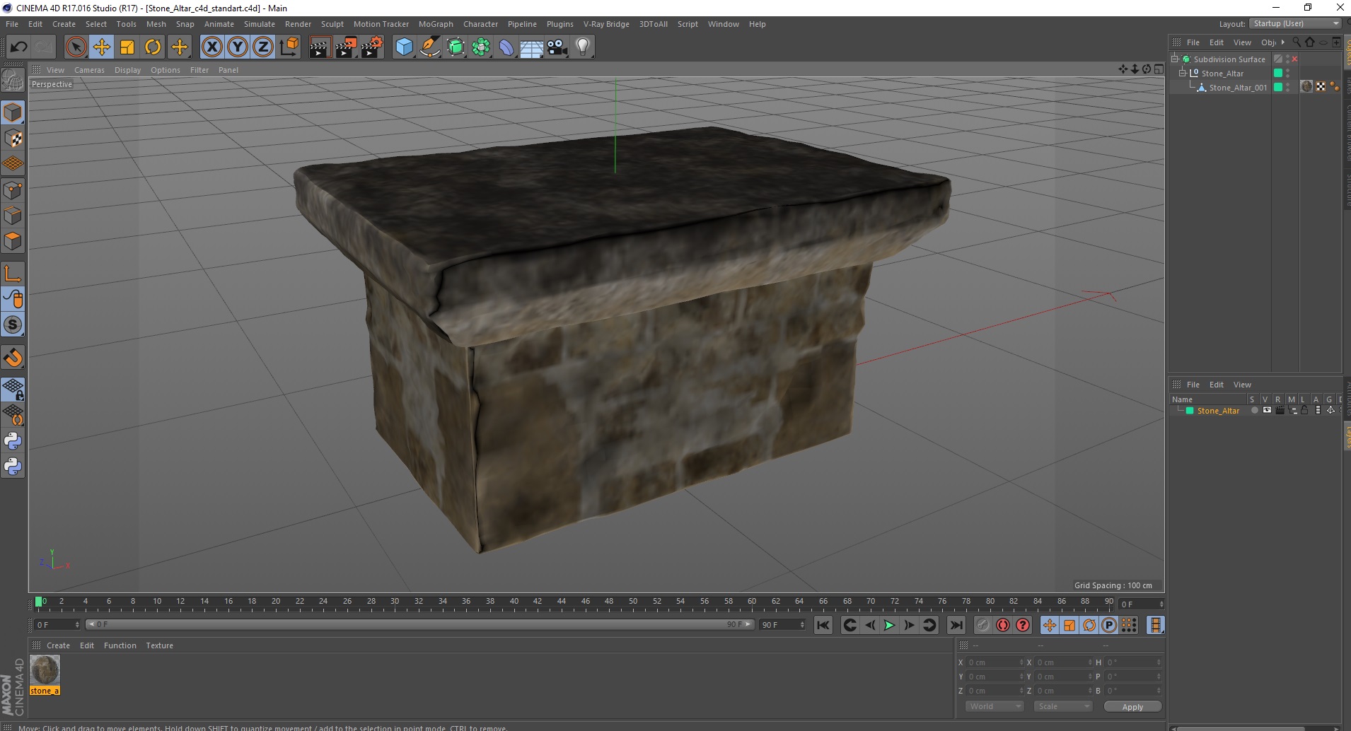 3D Stone Altar