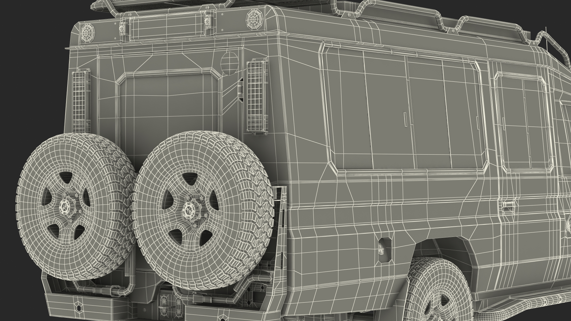 3D Toyota Land Cruiser Safari Green Dirty model