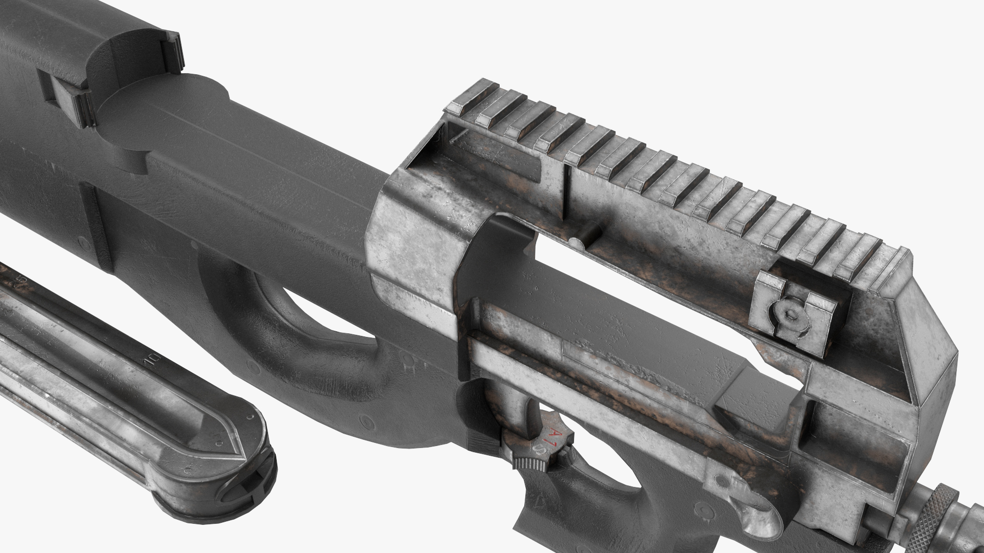 3D Submachine Gun Game Weapon