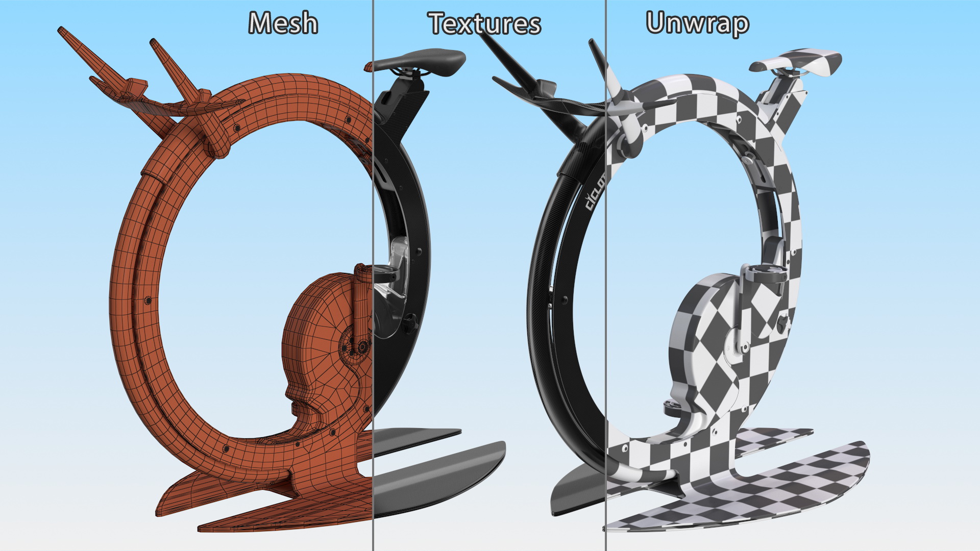 3D Exercise Bike Ciclotte Black model