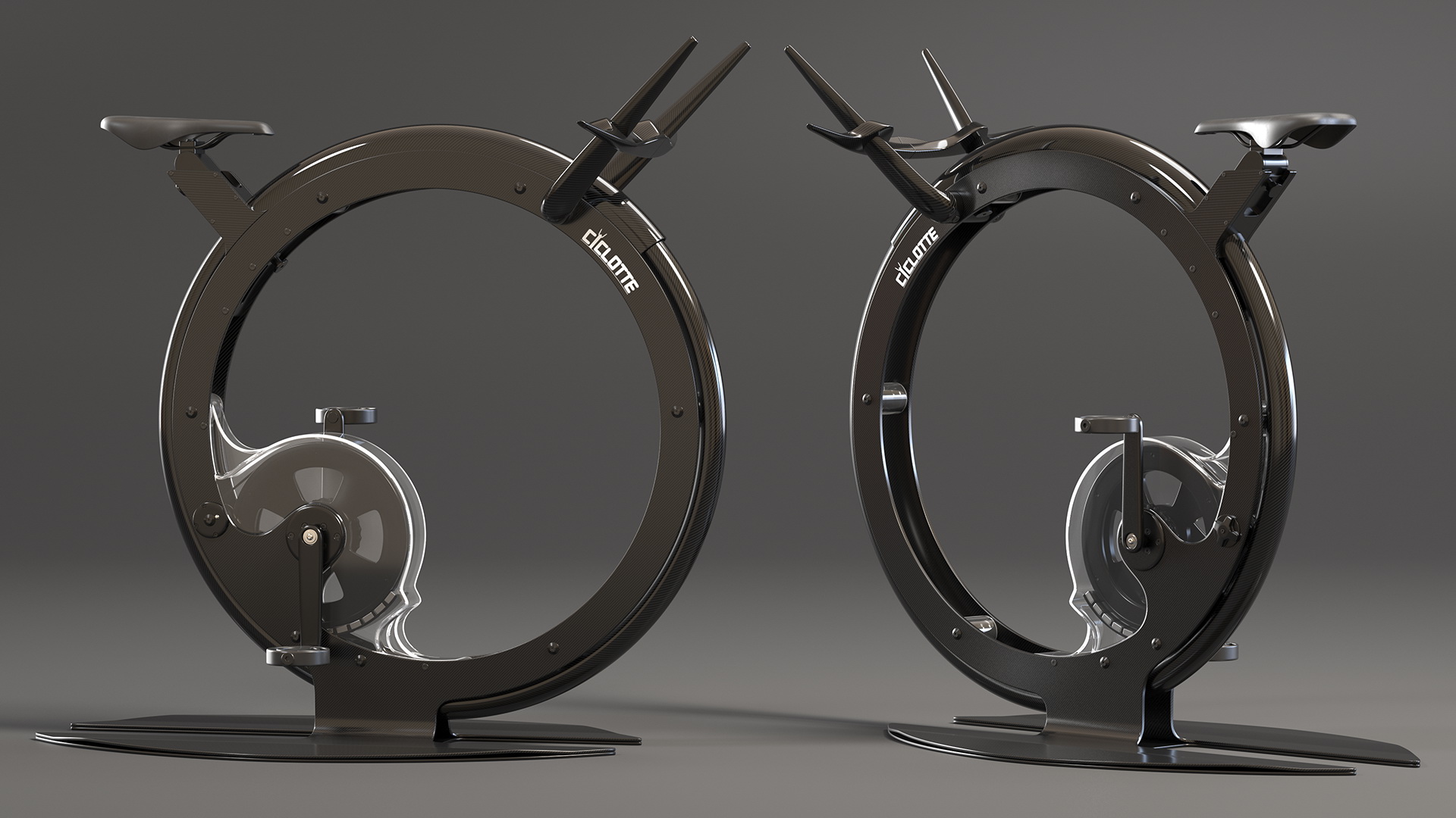 3D Exercise Bike Ciclotte Black model