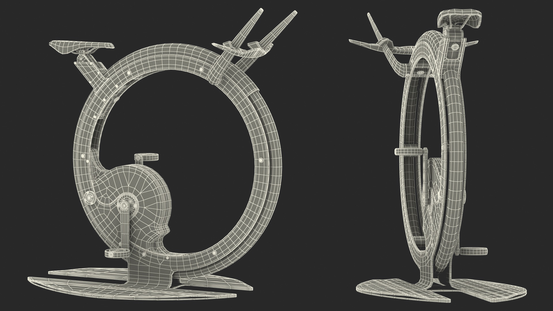 3D Exercise Bike Ciclotte Black model