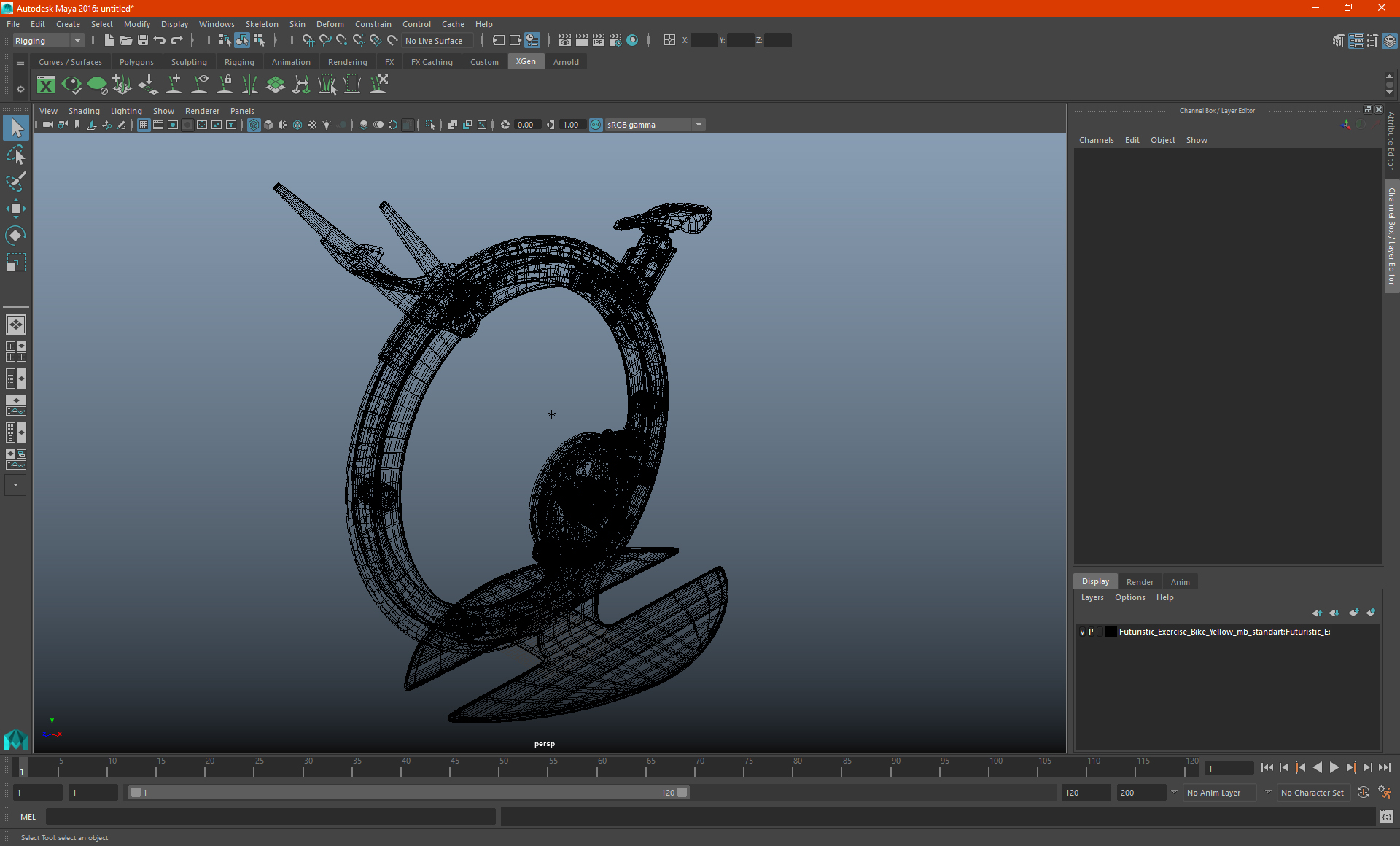 3D Exercise Bike Ciclotte Black model