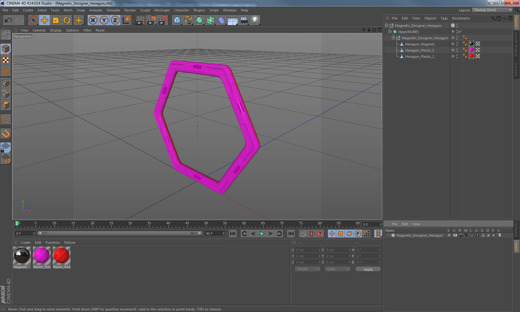 3D model Magnetic Designer Hexagon