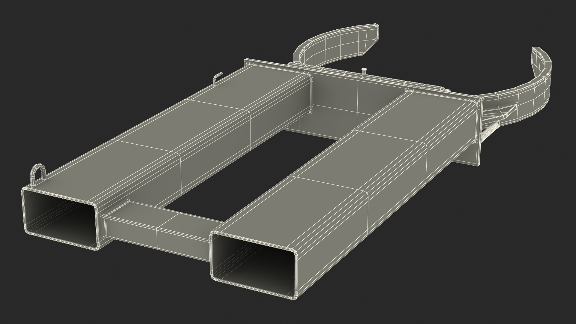 3D Single Drum Grab Lifter Forklift Attachment model