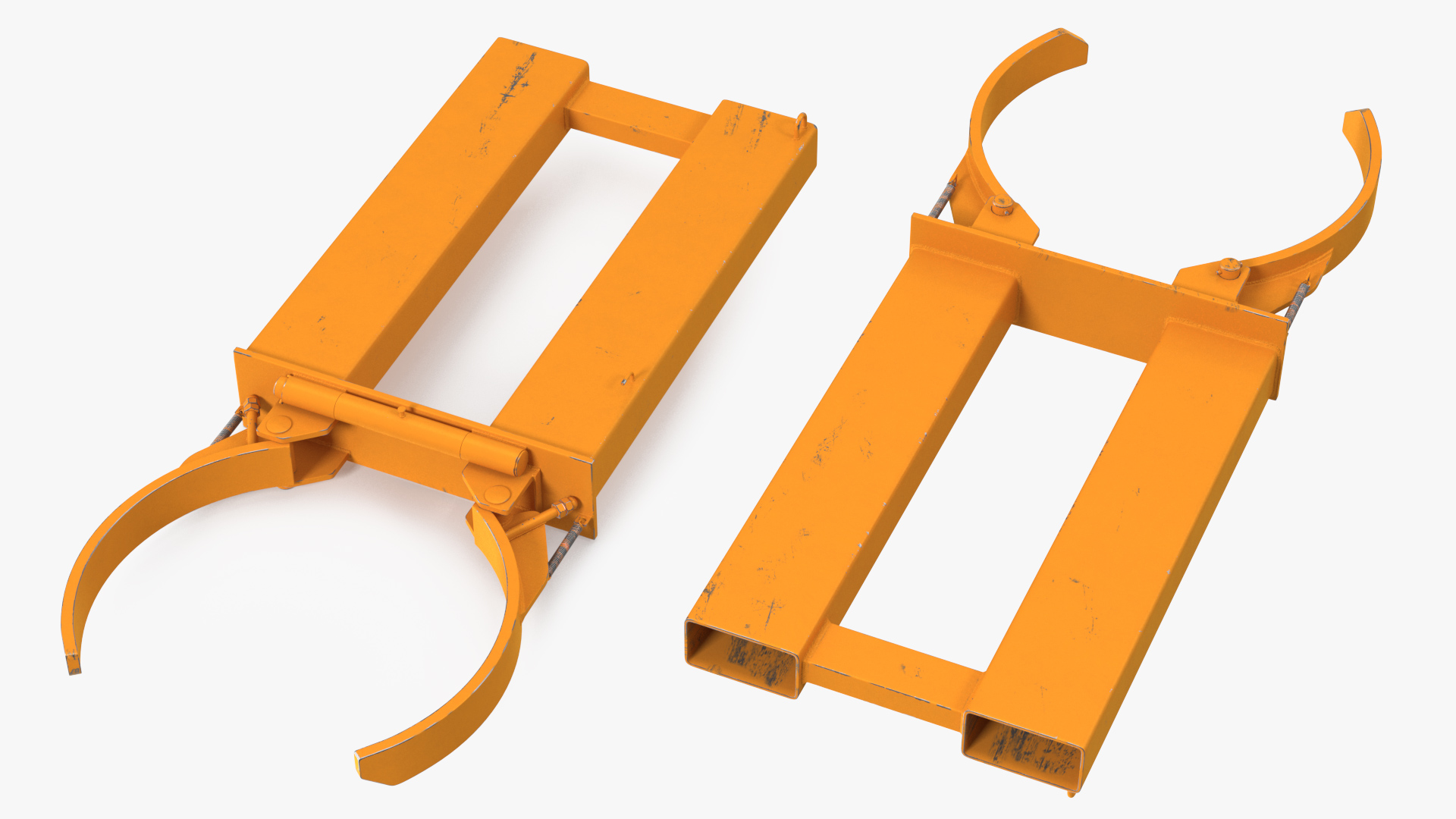 3D Single Drum Grab Lifter Forklift Attachment model