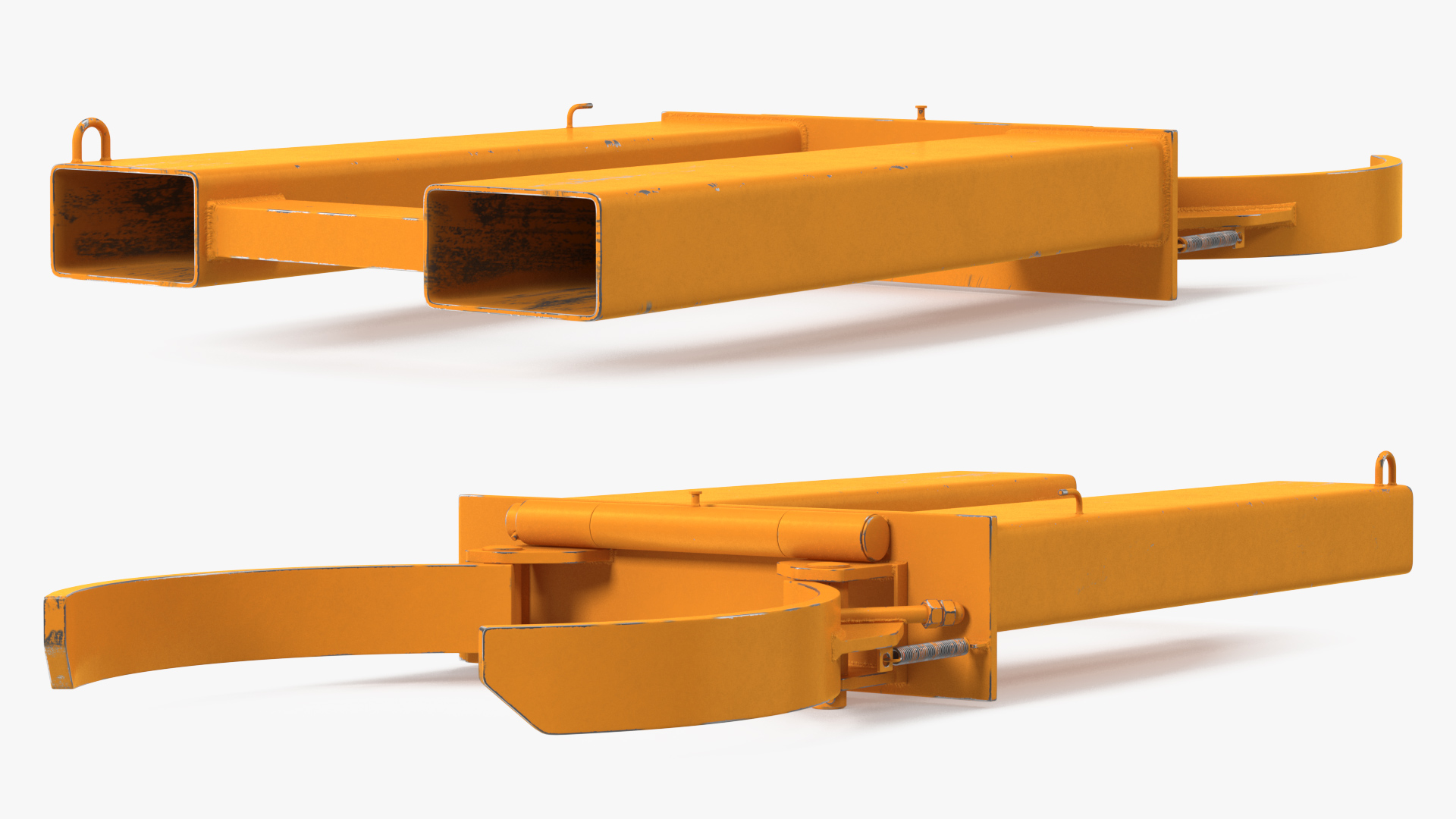 3D Single Drum Grab Lifter Forklift Attachment model