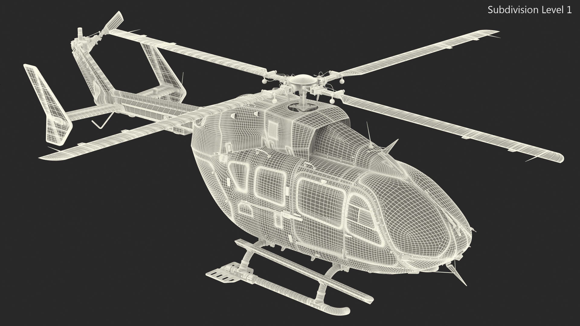 3D Twin Engine Light Utility Helicopter