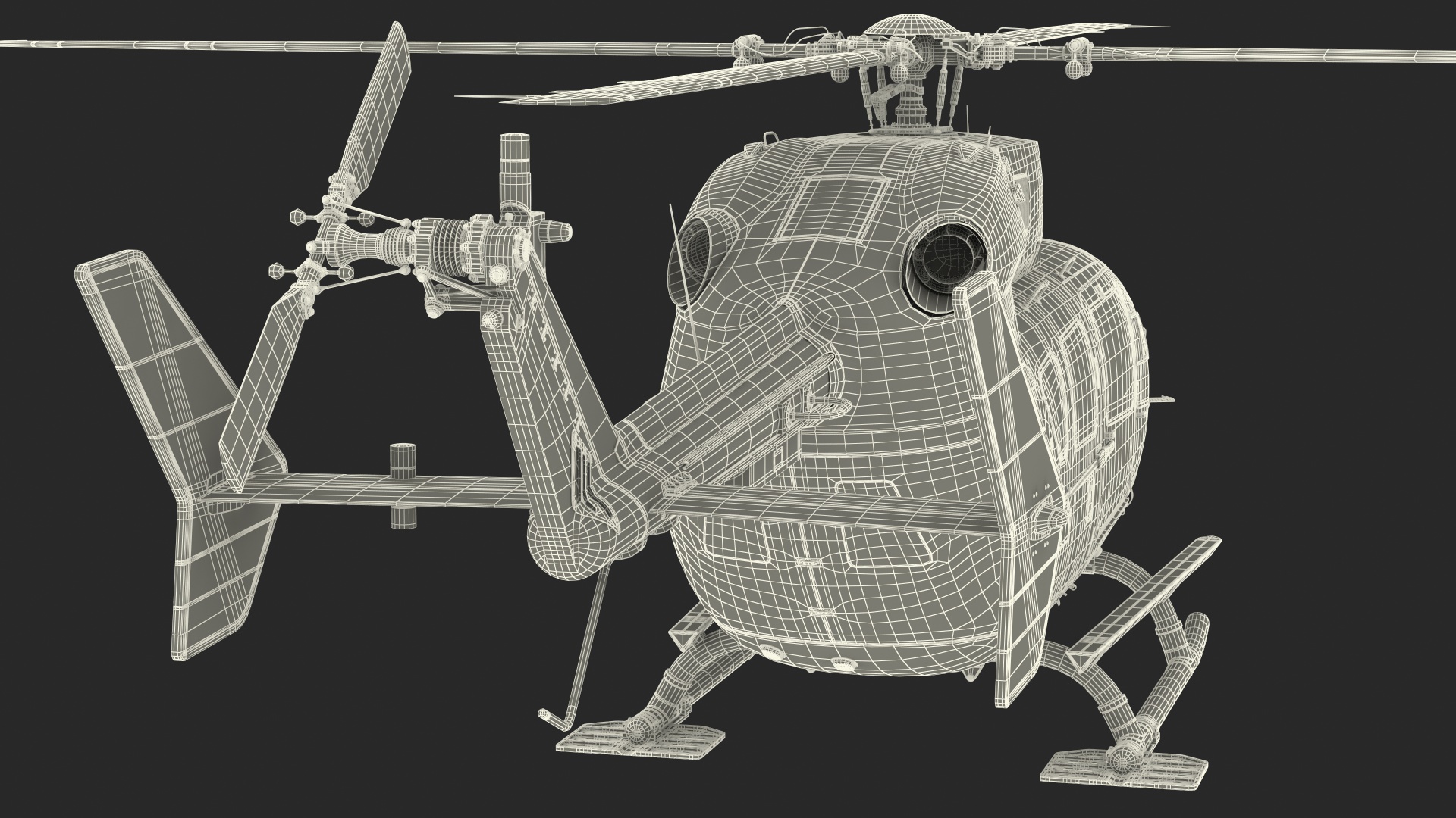 3D Twin Engine Light Utility Helicopter