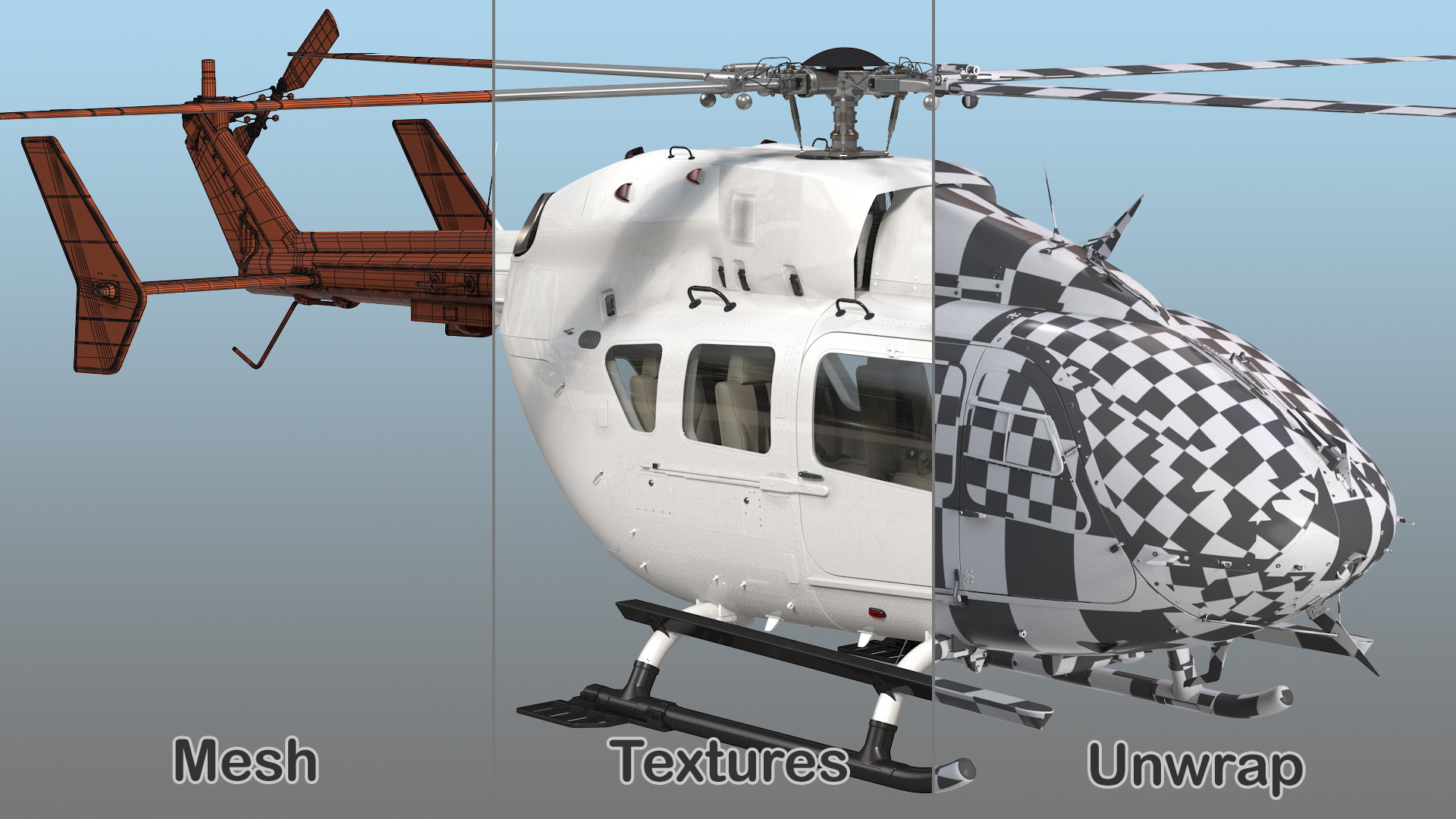 3D Twin Engine Light Utility Helicopter