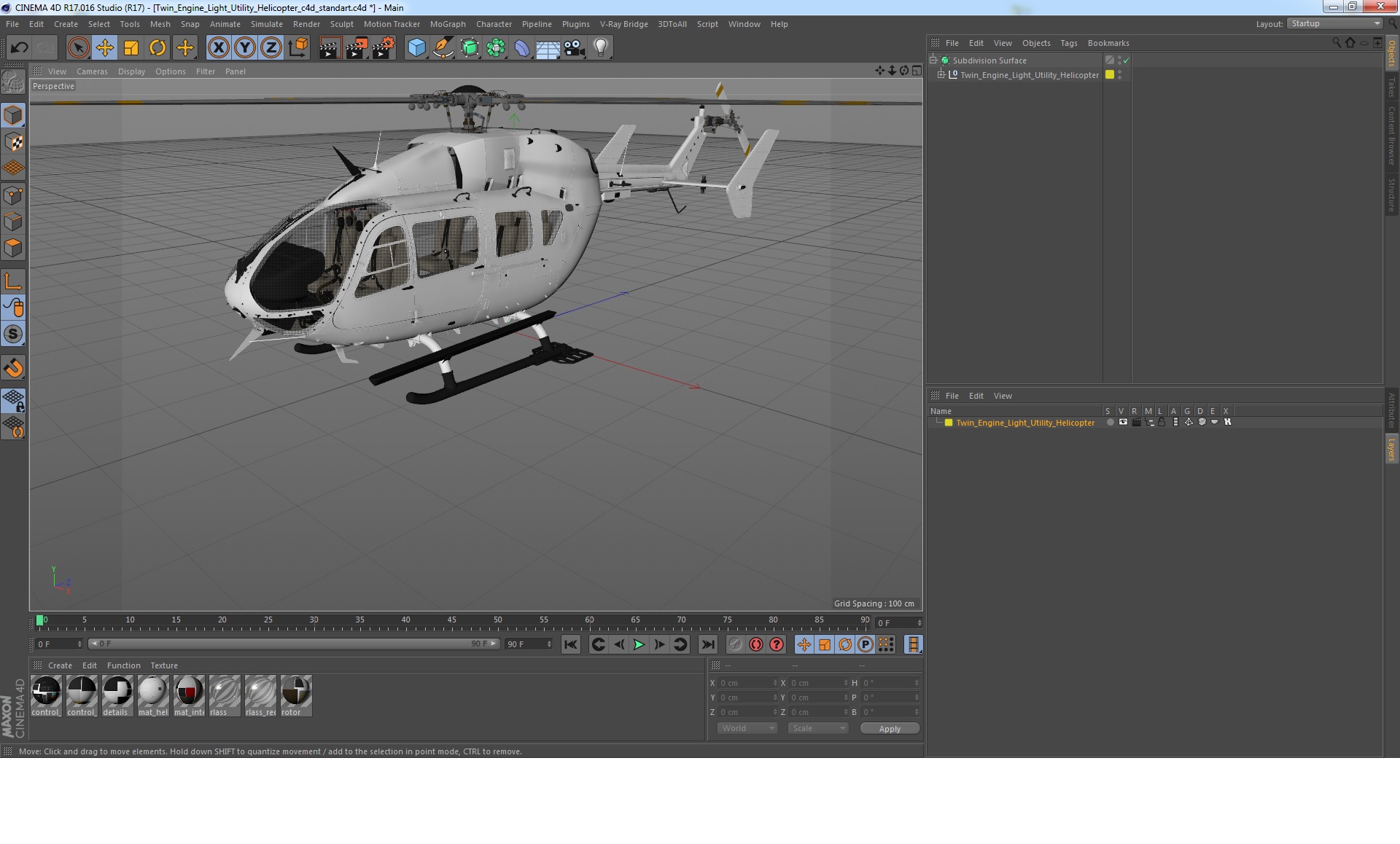 3D Twin Engine Light Utility Helicopter
