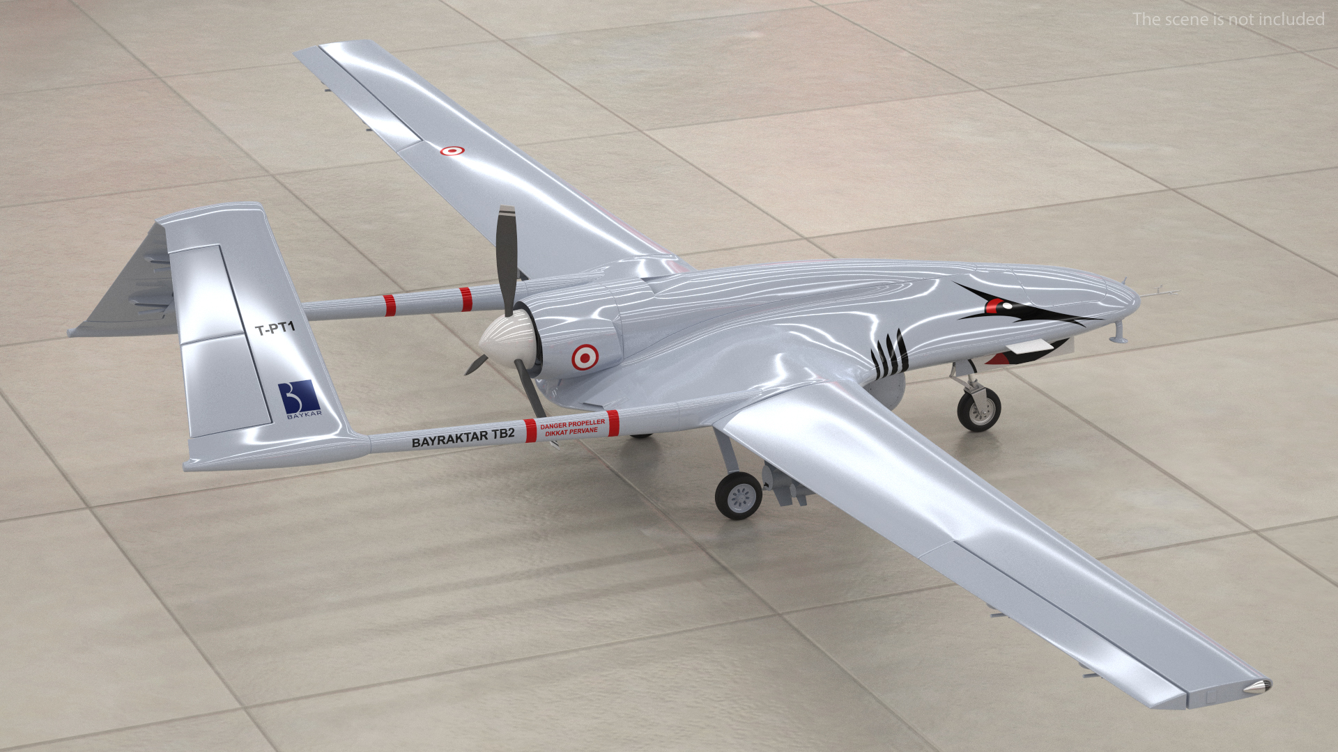 Bayraktar TB2 Unmanned Combat Aerial Vehicle 3D model