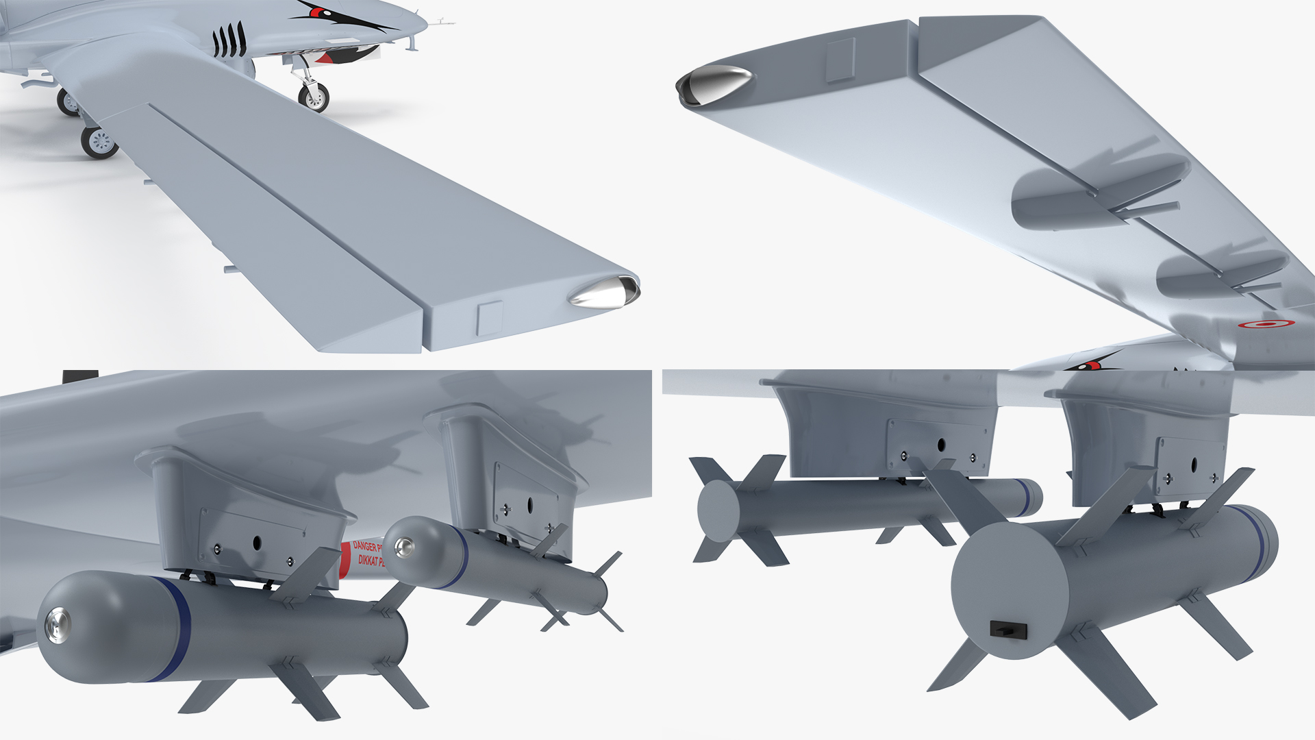 Bayraktar TB2 Unmanned Combat Aerial Vehicle 3D model