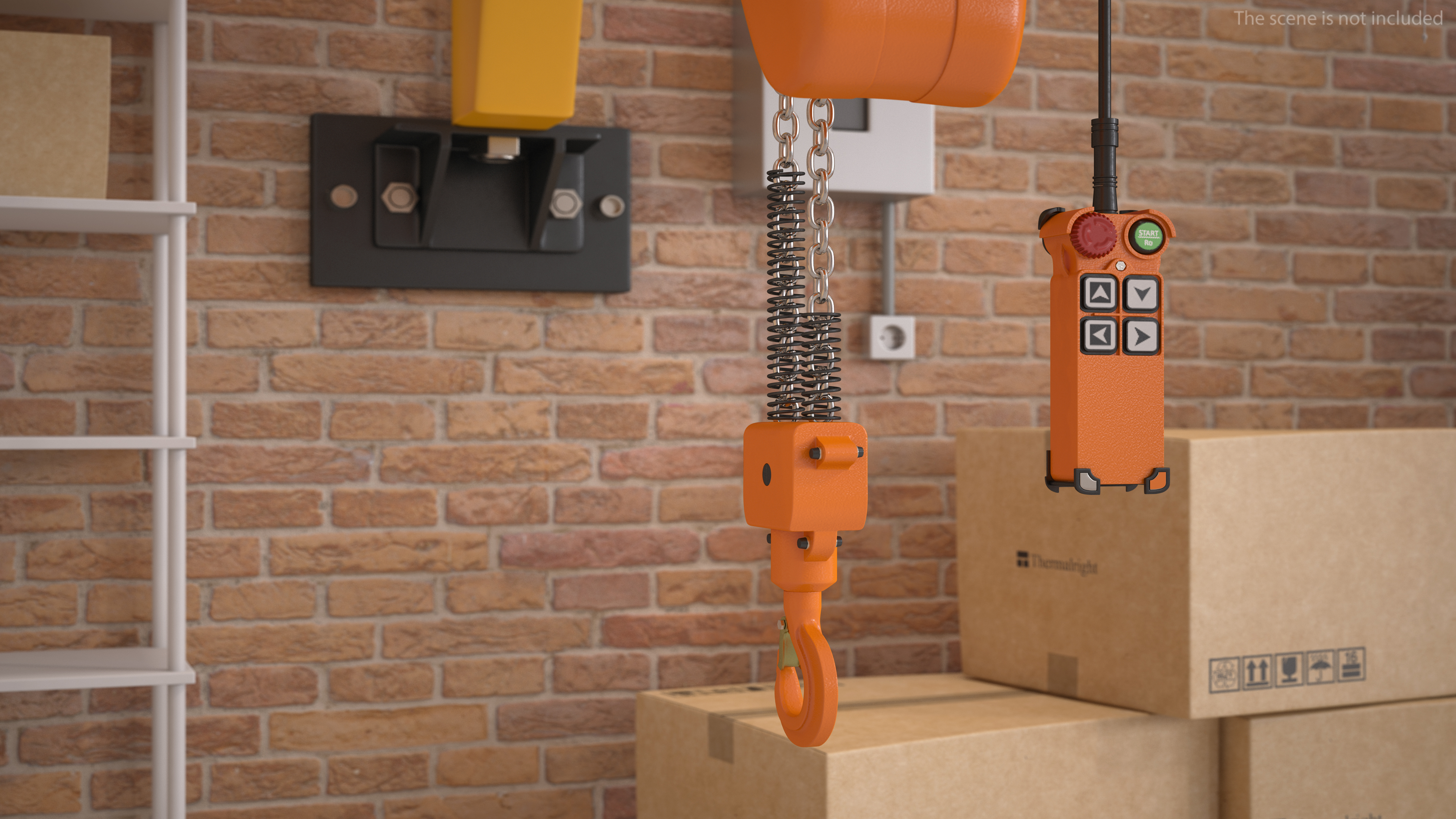 Pro Inch Beam Electric Chain Hoist 1T 3D