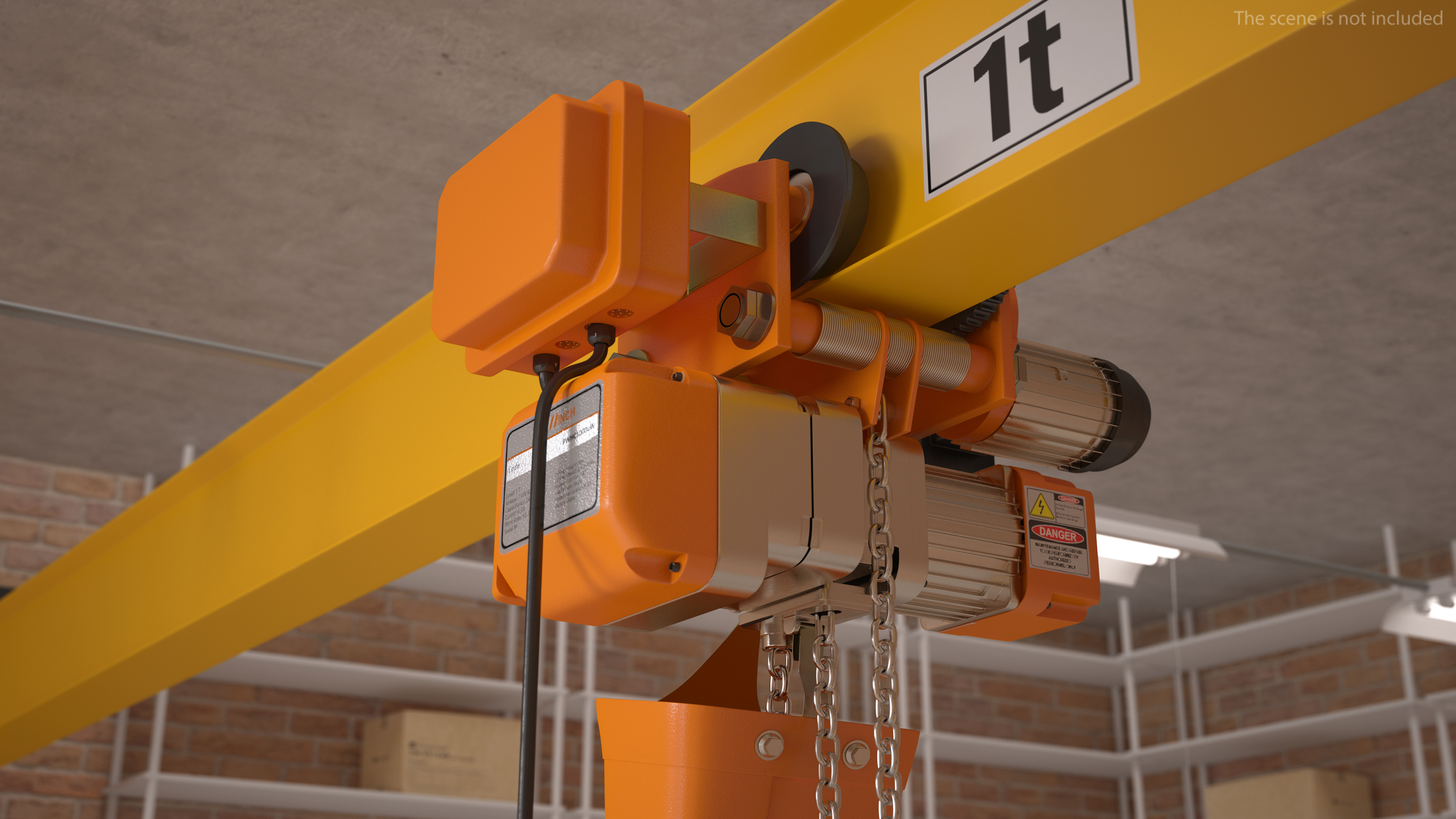 Pro Inch Beam Electric Chain Hoist 1T 3D