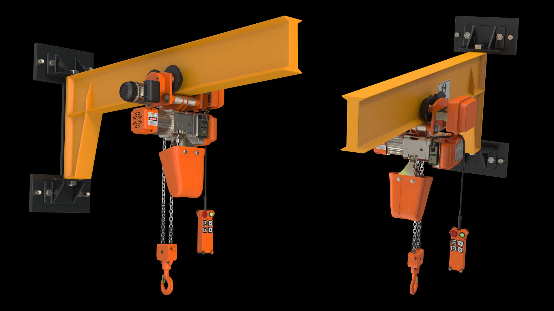 Pro Inch Beam Electric Chain Hoist 1T 3D