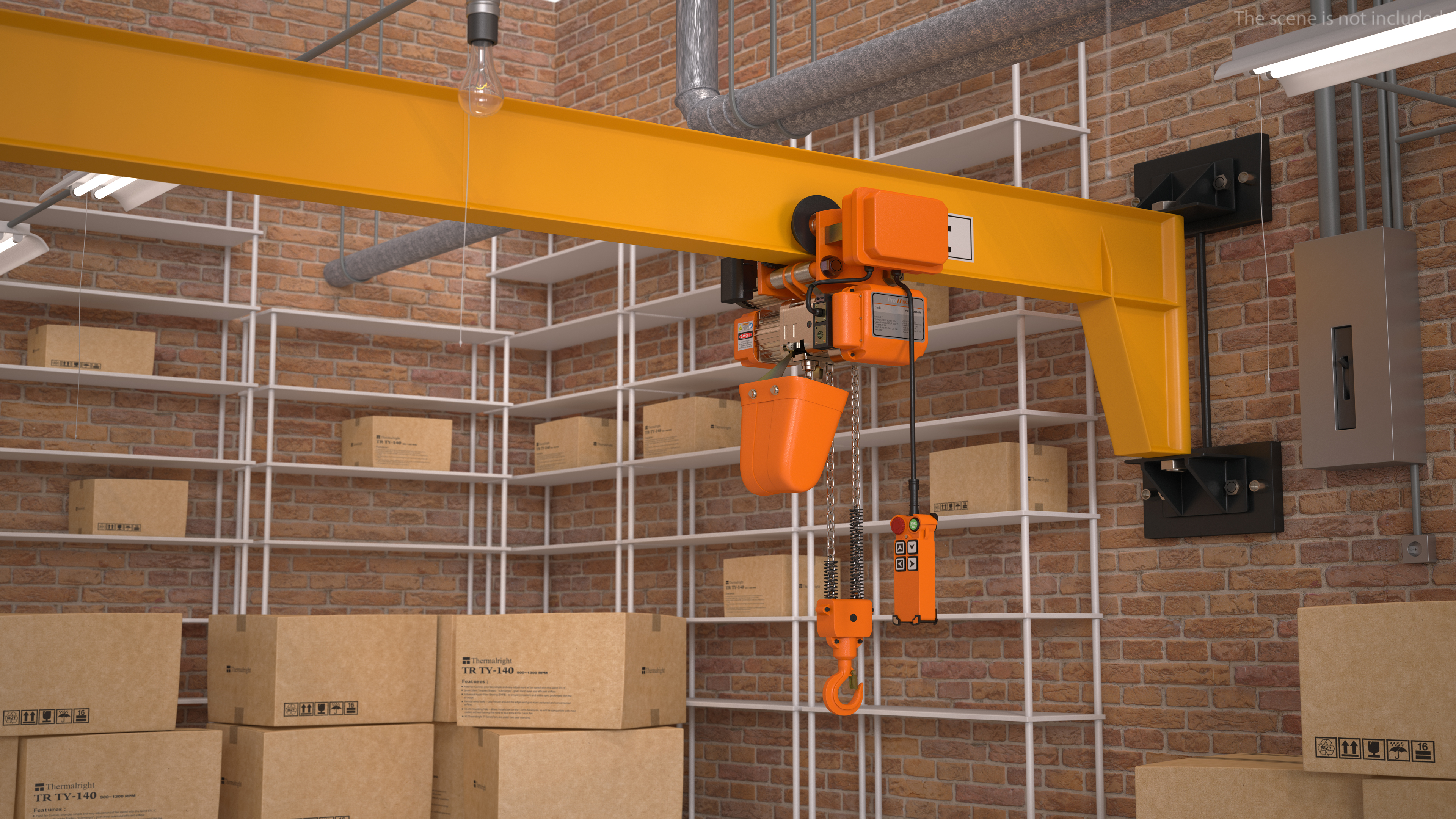 Pro Inch Beam Electric Chain Hoist 1T 3D