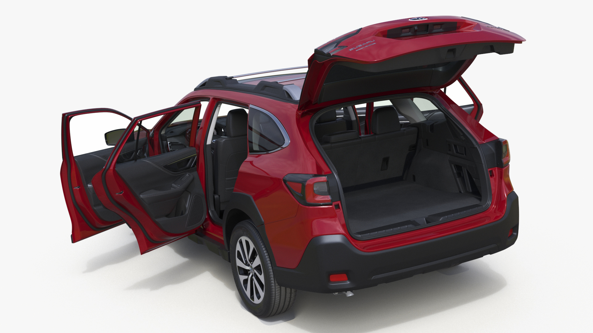 Subaru Outback 2025 Crimson Red Simplified 3D