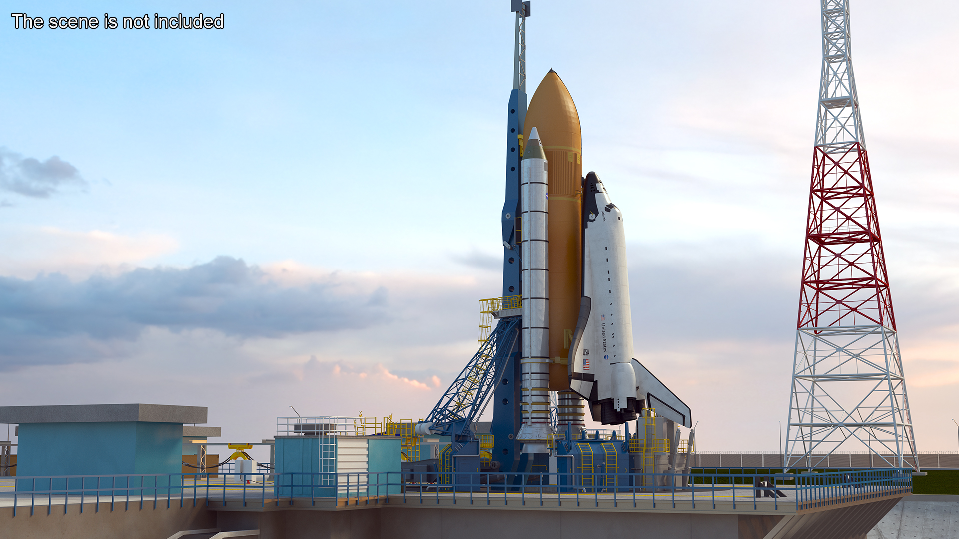 3D Space Shuttle with External Tank and Solid Rocket Boosters model