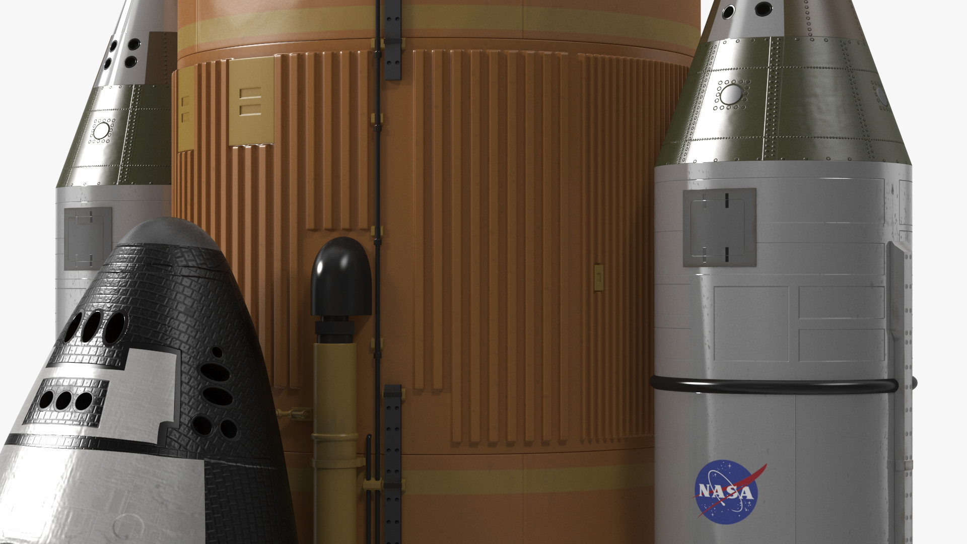 3D Space Shuttle with External Tank and Solid Rocket Boosters model