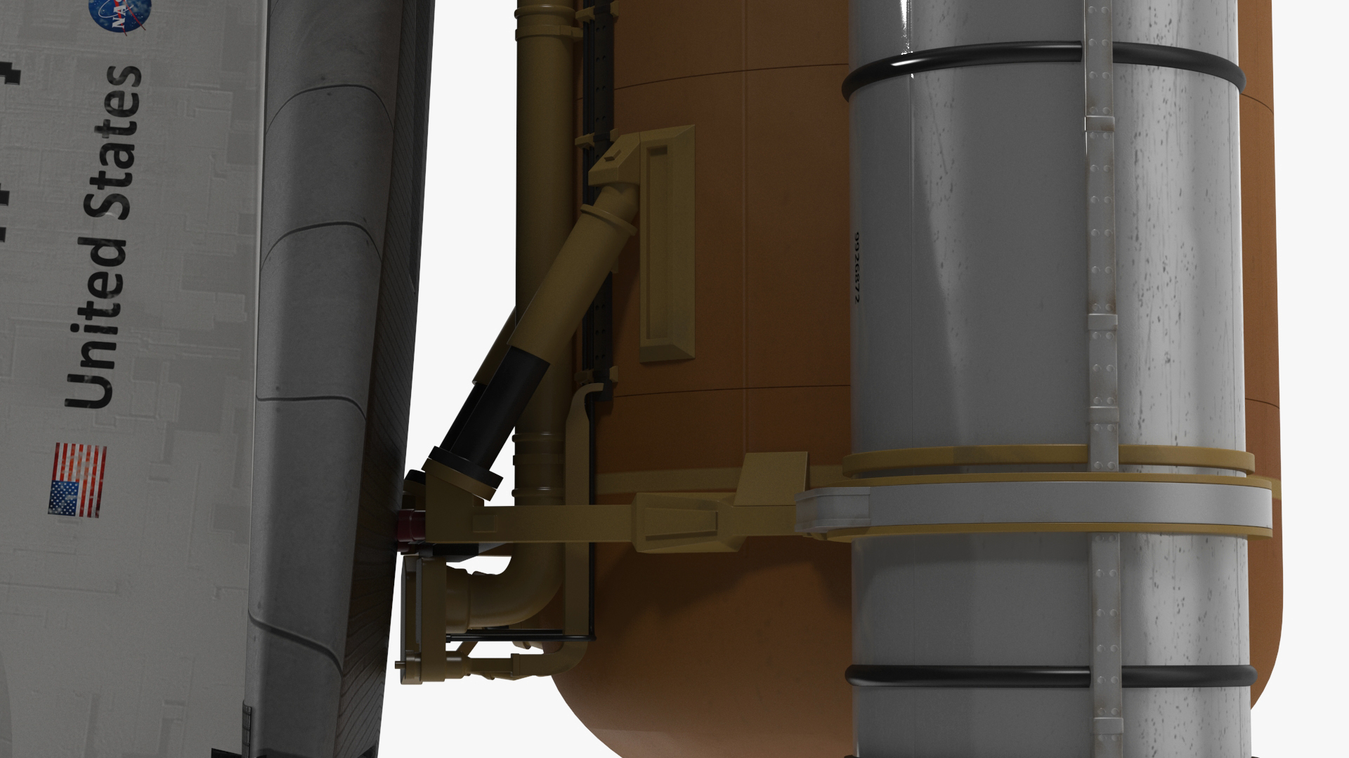3D Space Shuttle with External Tank and Solid Rocket Boosters model
