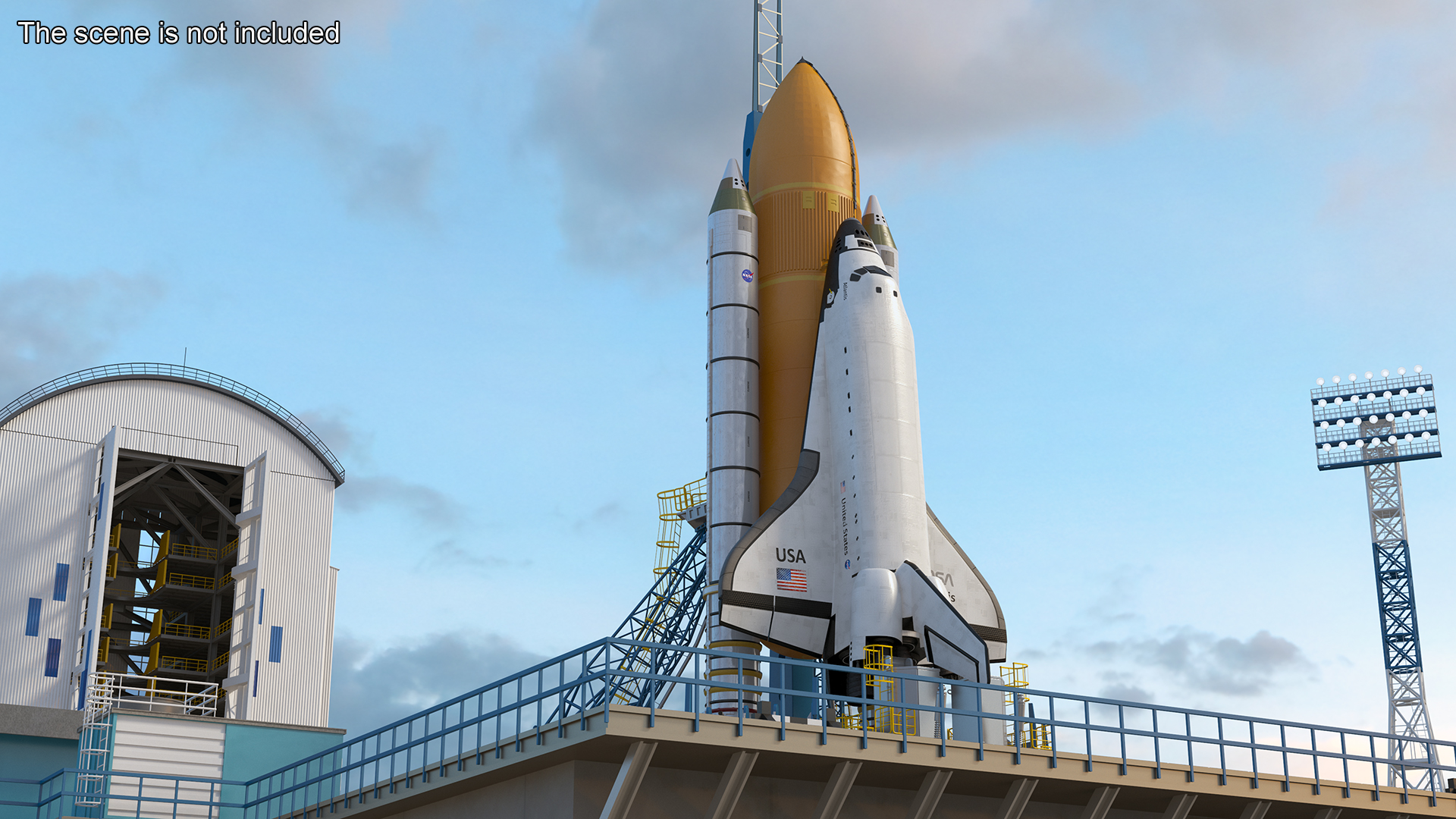 3D Space Shuttle with External Tank and Solid Rocket Boosters model