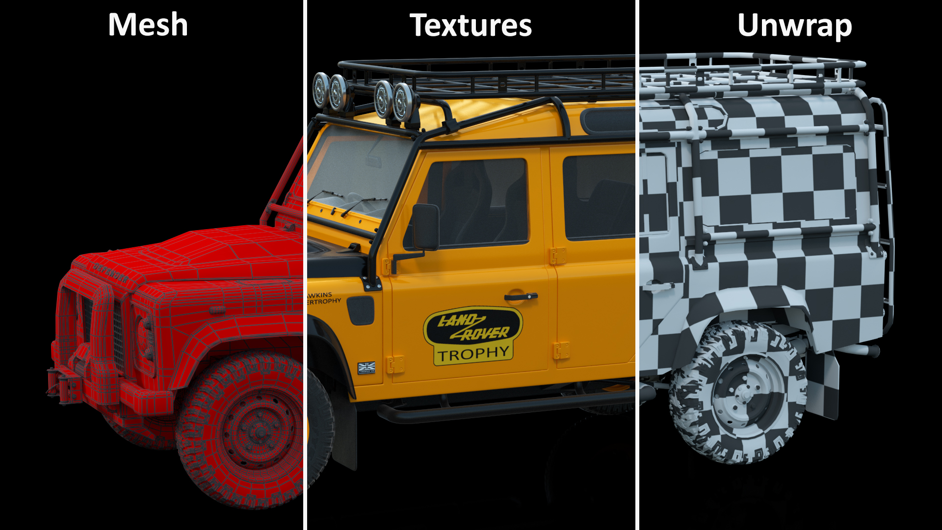 Land Rover Defender Works V8 Trophy Clean Simple Interior 3D