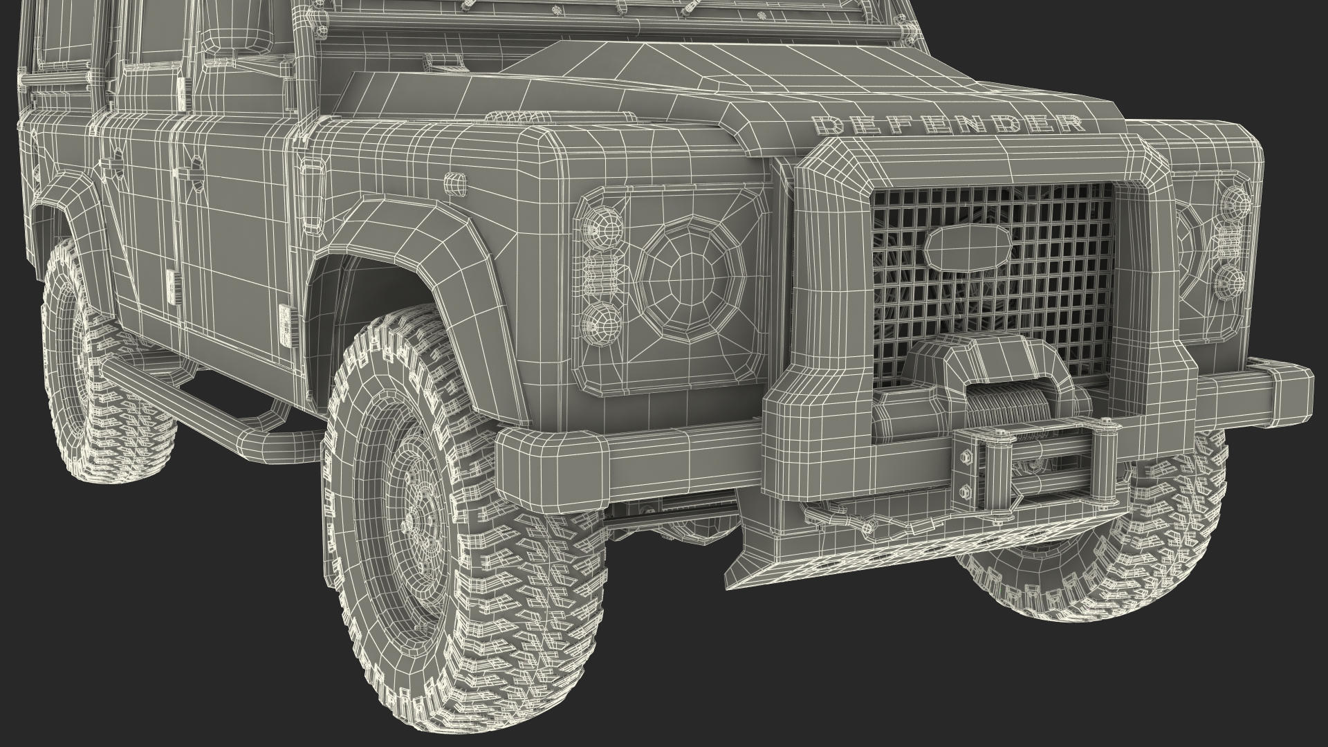 Land Rover Defender Works V8 Trophy Clean Simple Interior 3D