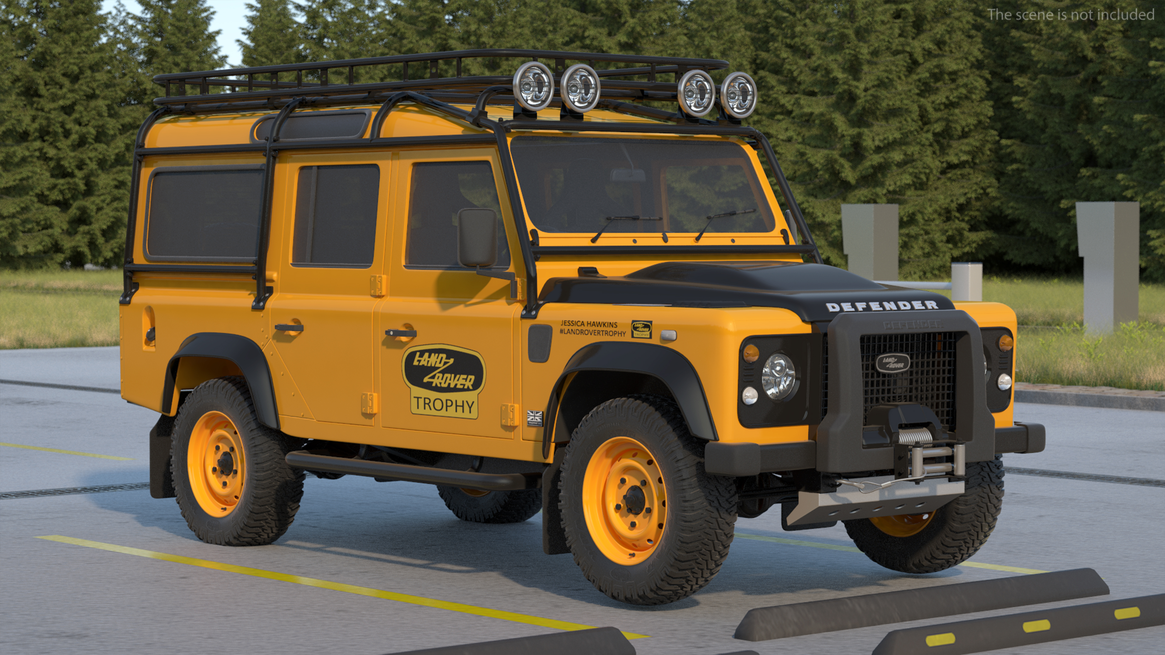 Land Rover Defender Works V8 Trophy Clean Simple Interior 3D