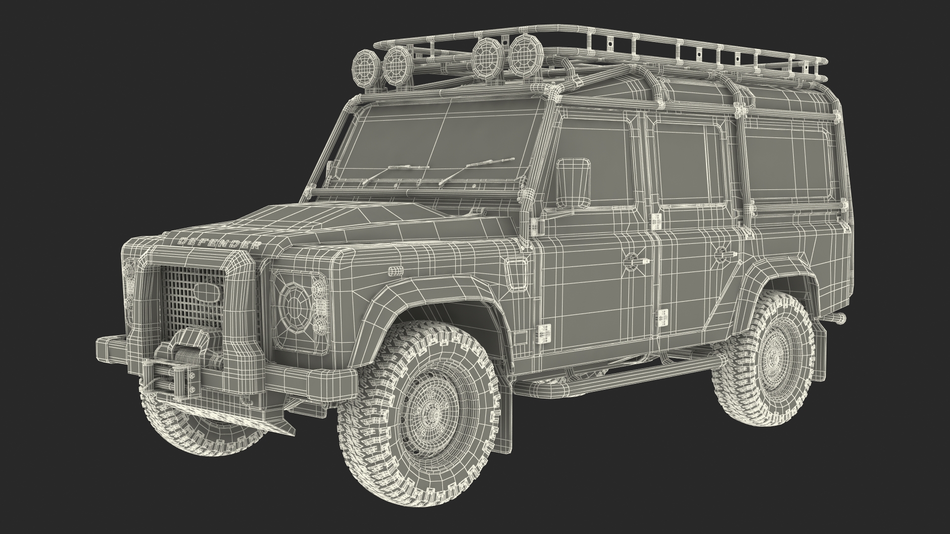 Land Rover Defender Works V8 Trophy Clean Simple Interior 3D