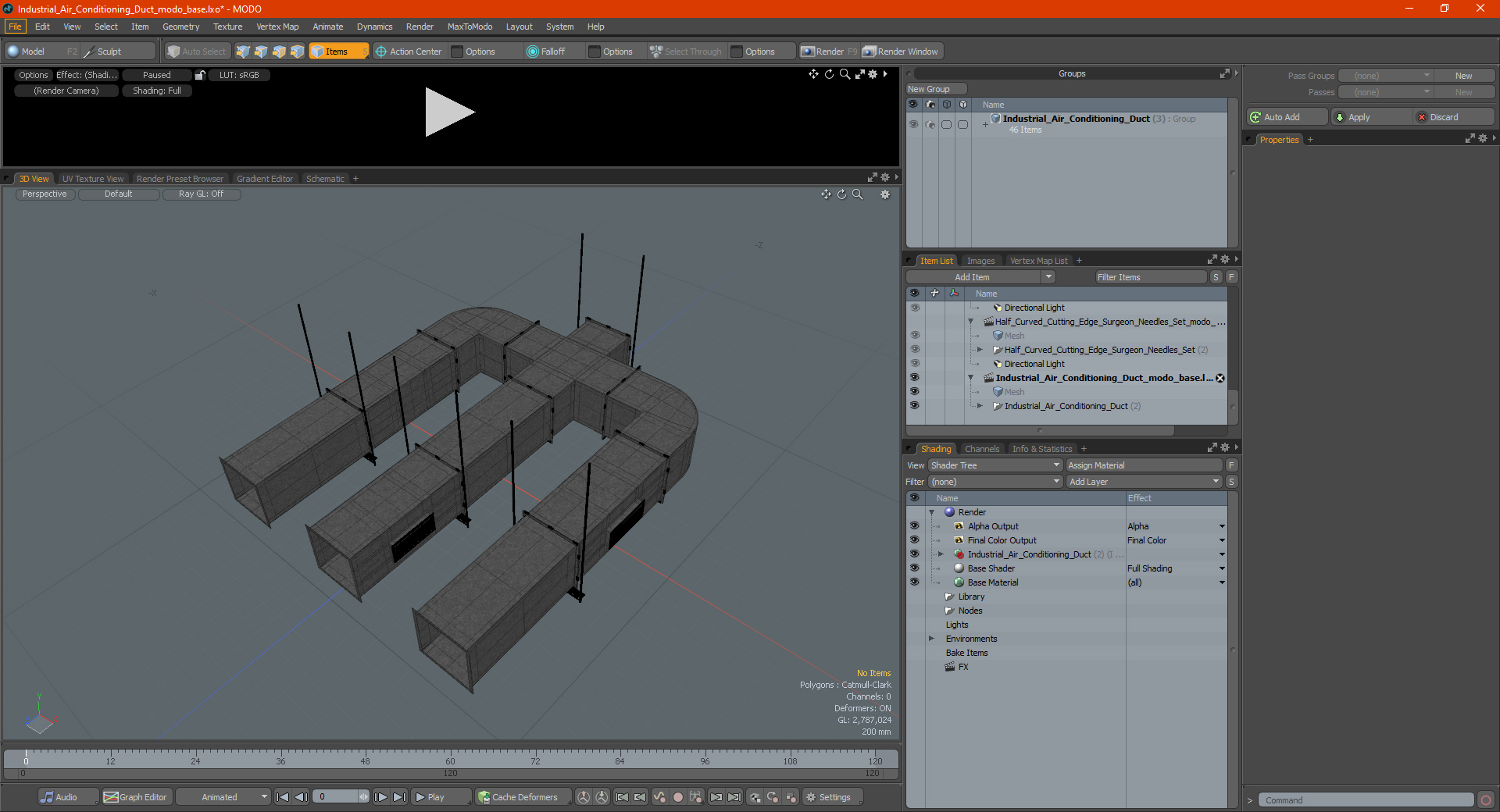 Industrial Air Conditioning Duct 3D