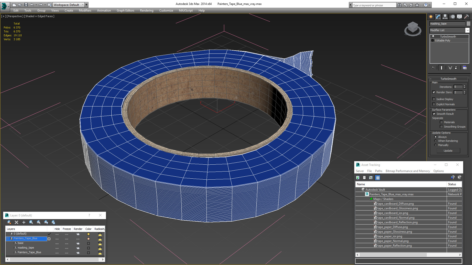 3D Painters Tape Blue model