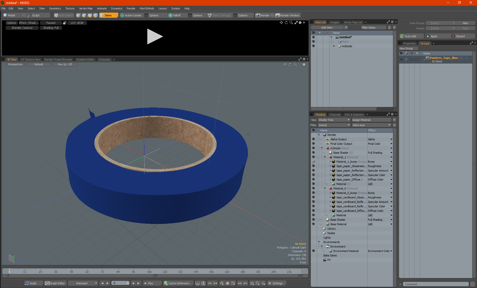 3D Painters Tape Blue model