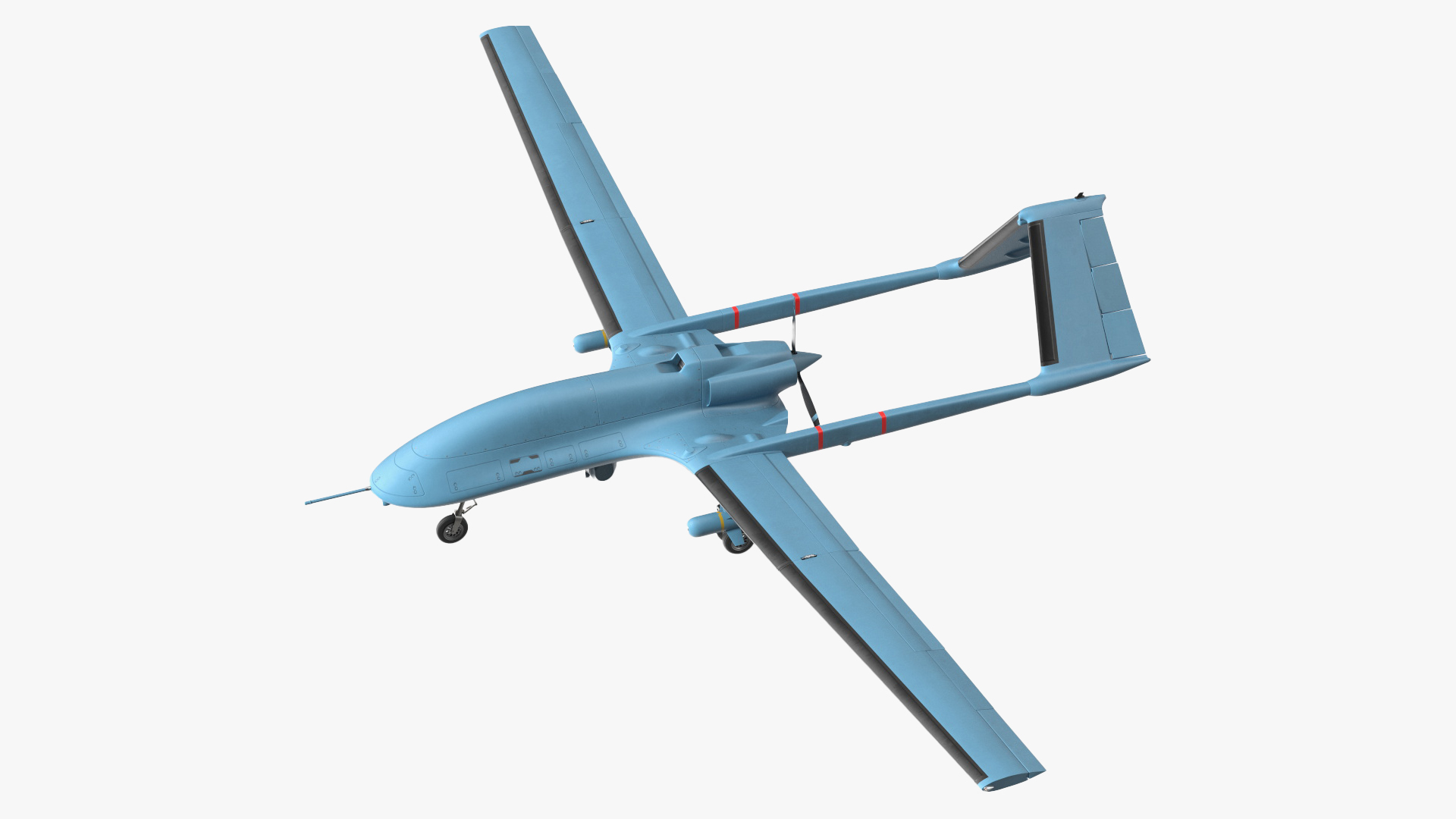 Armed Combat Drone Blue Rigged for Cinema 4D 3D model