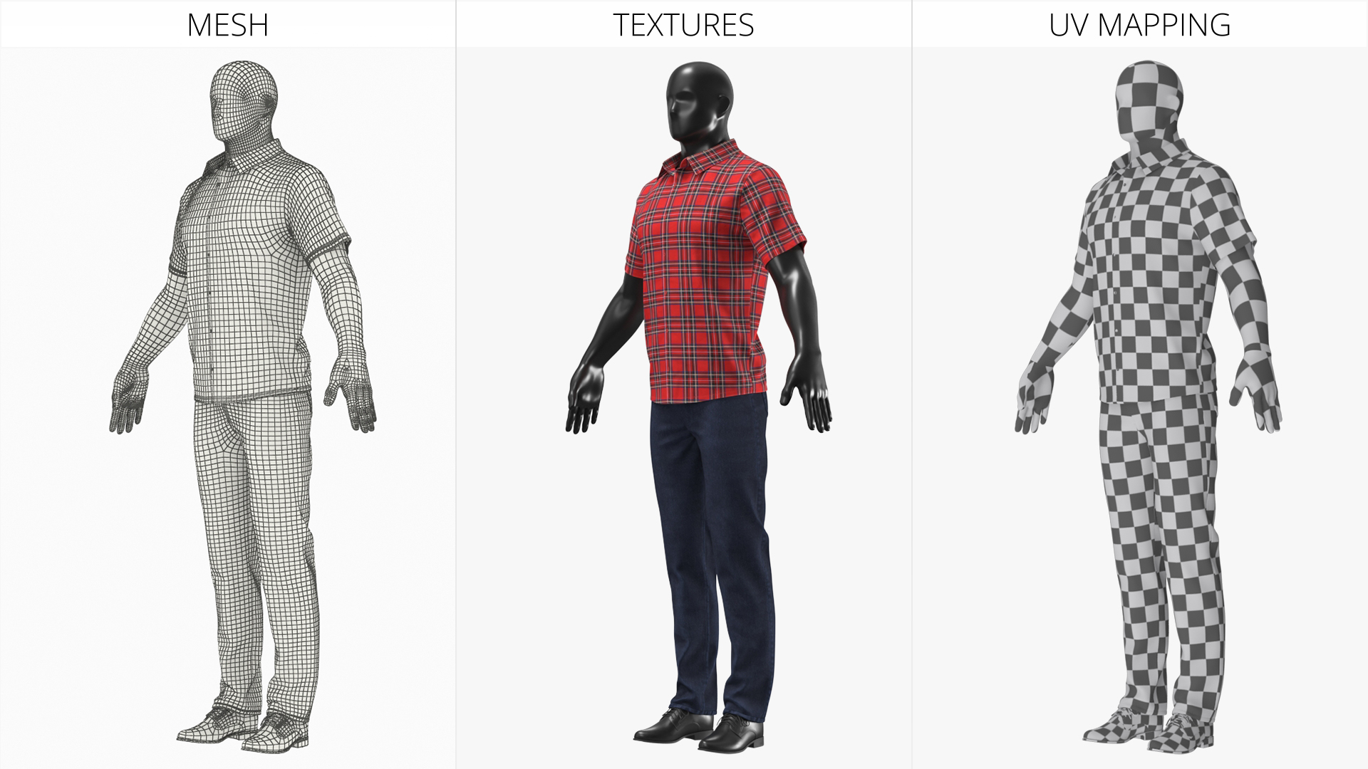 Mens Tartan Casual Outfit Set Red - view 5