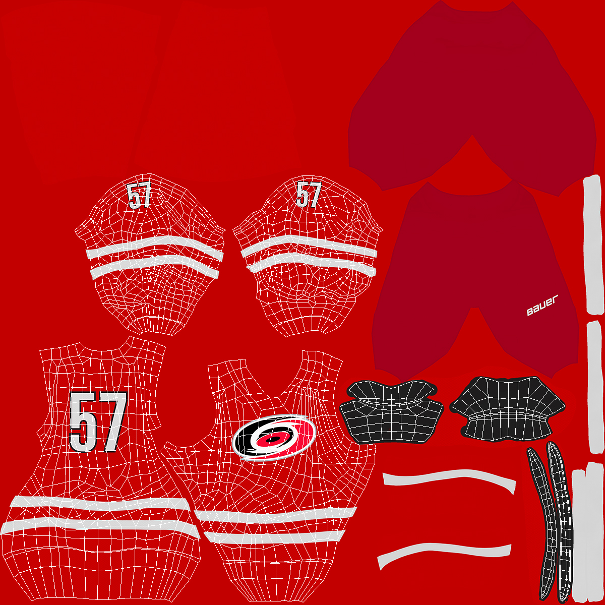 3D Hockey Jersey Carolina Hurricanes model