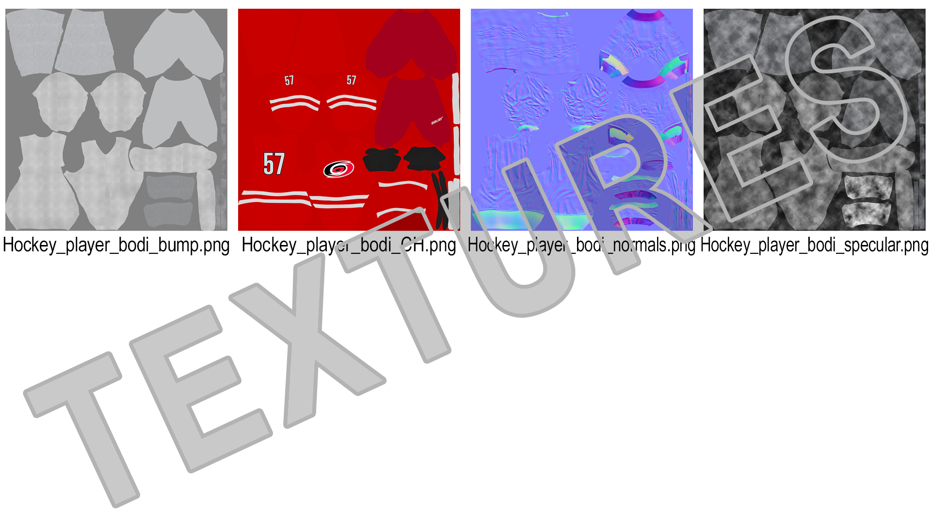 3D Hockey Jersey Carolina Hurricanes model