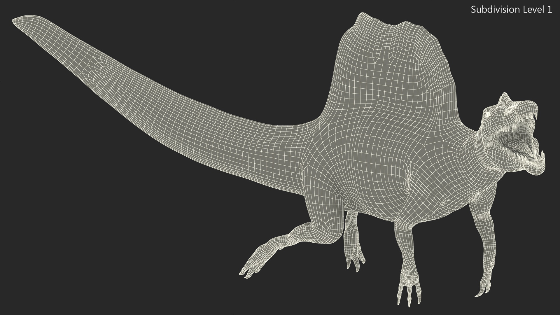 3D model Dinosaur Spinosaurus Green Swimming Pose