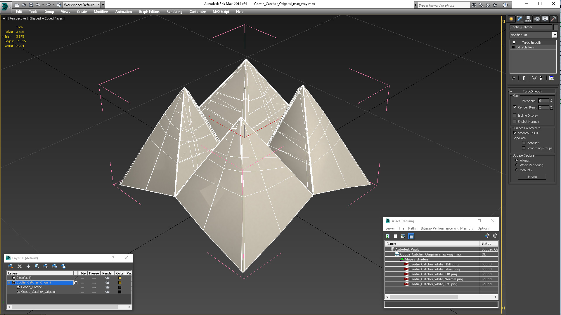 Cootie Catcher Origami 3D