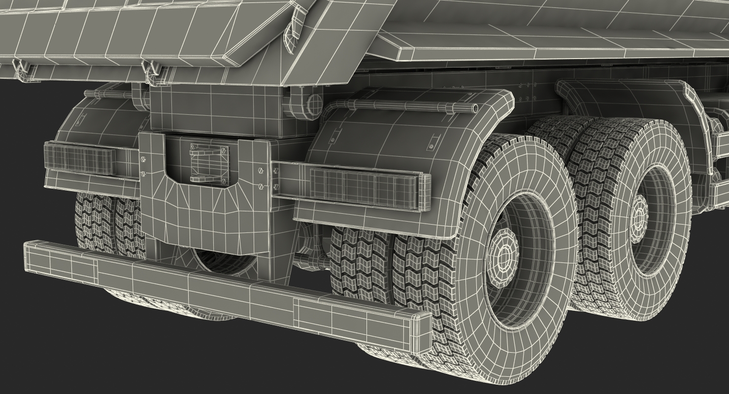 3D Mercedes Benz Arocs 8X8 Dump Truck Rigged