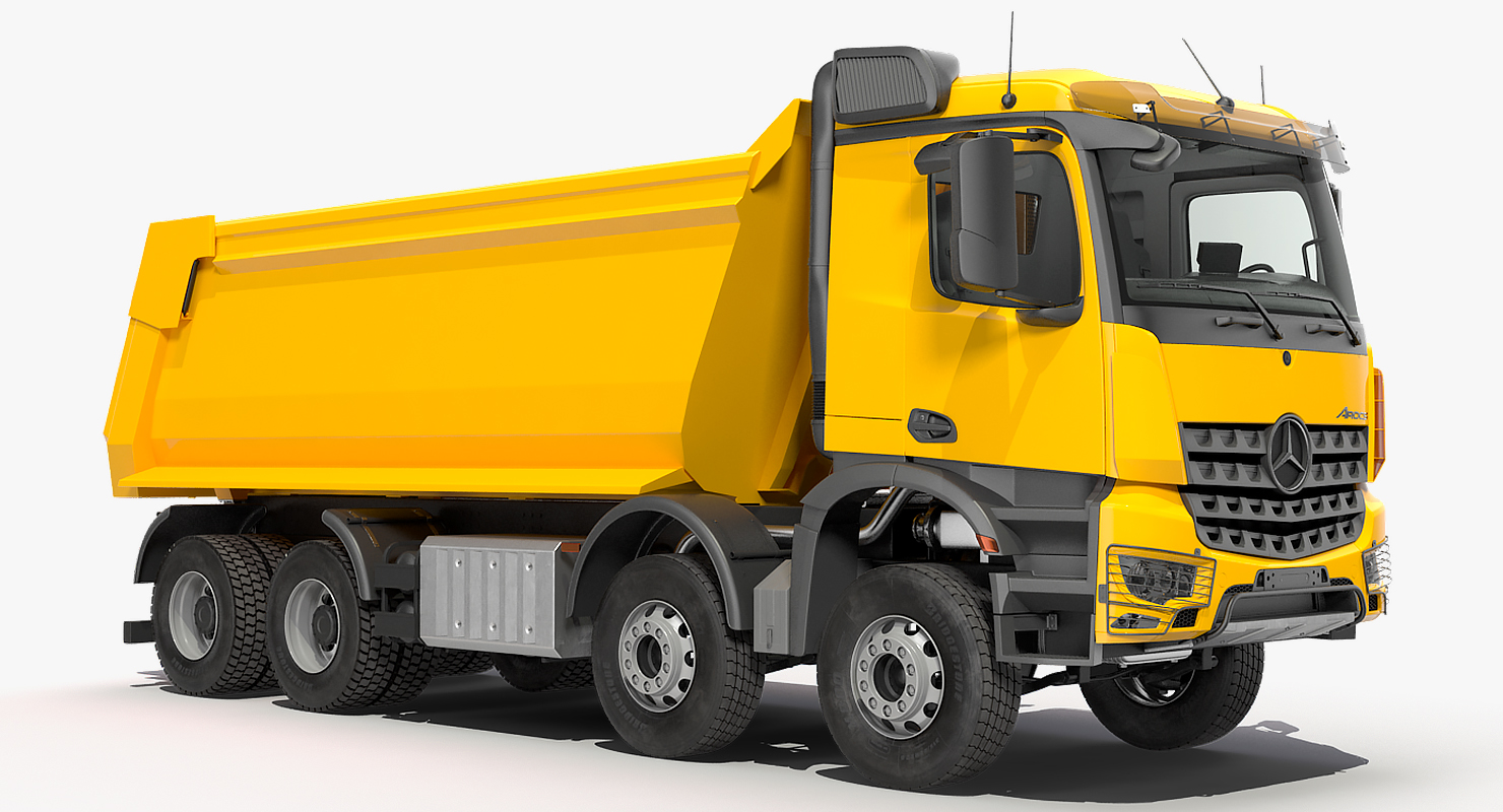 3D Mercedes Benz Arocs 8X8 Dump Truck Rigged