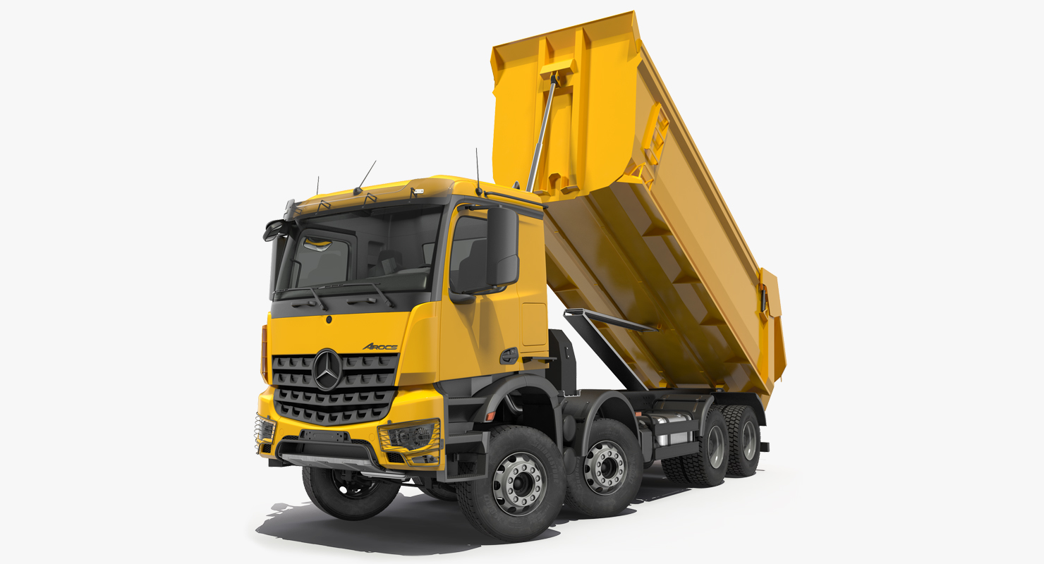 3D Mercedes Benz Arocs 8X8 Dump Truck Rigged