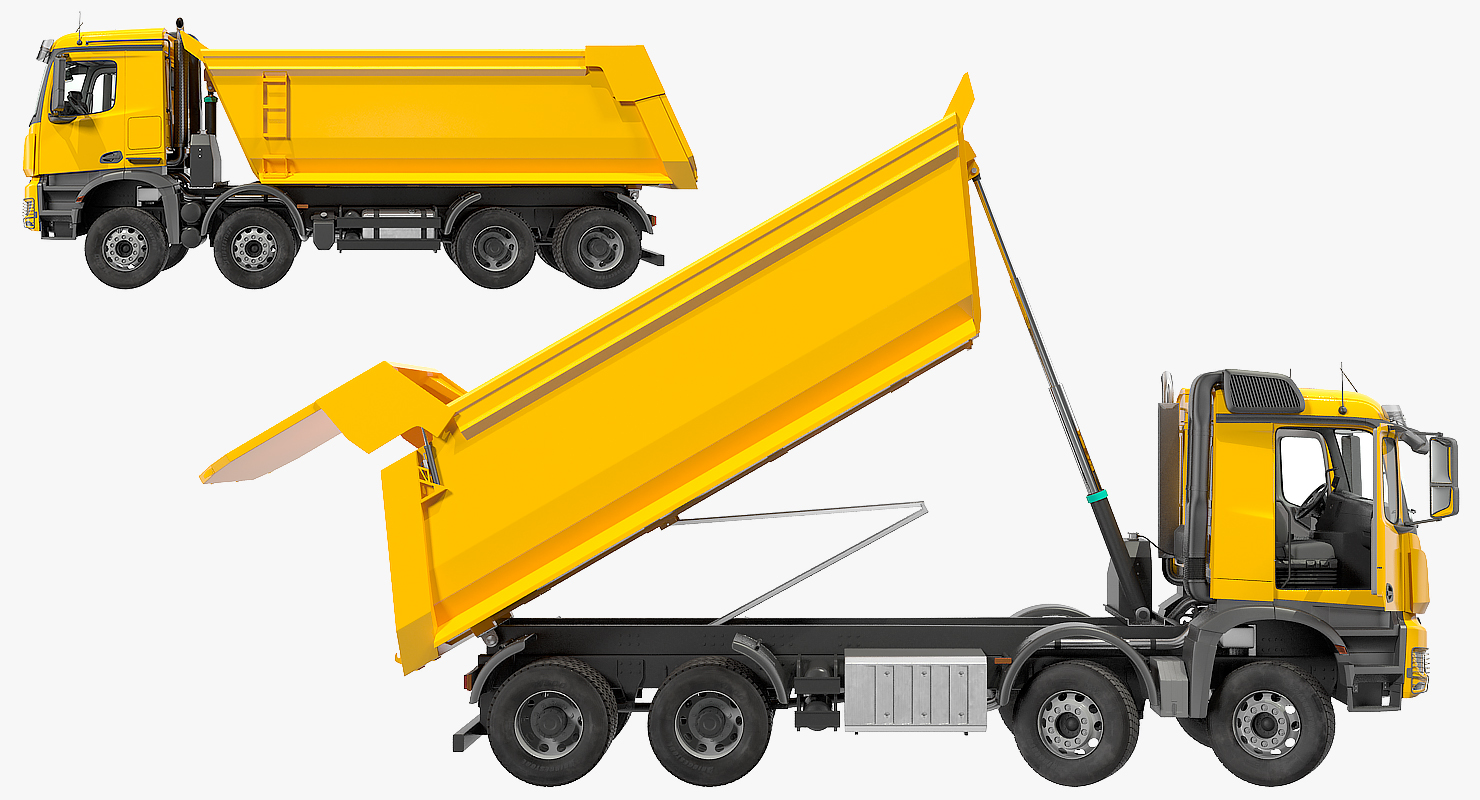 3D Mercedes Benz Arocs 8X8 Dump Truck Rigged