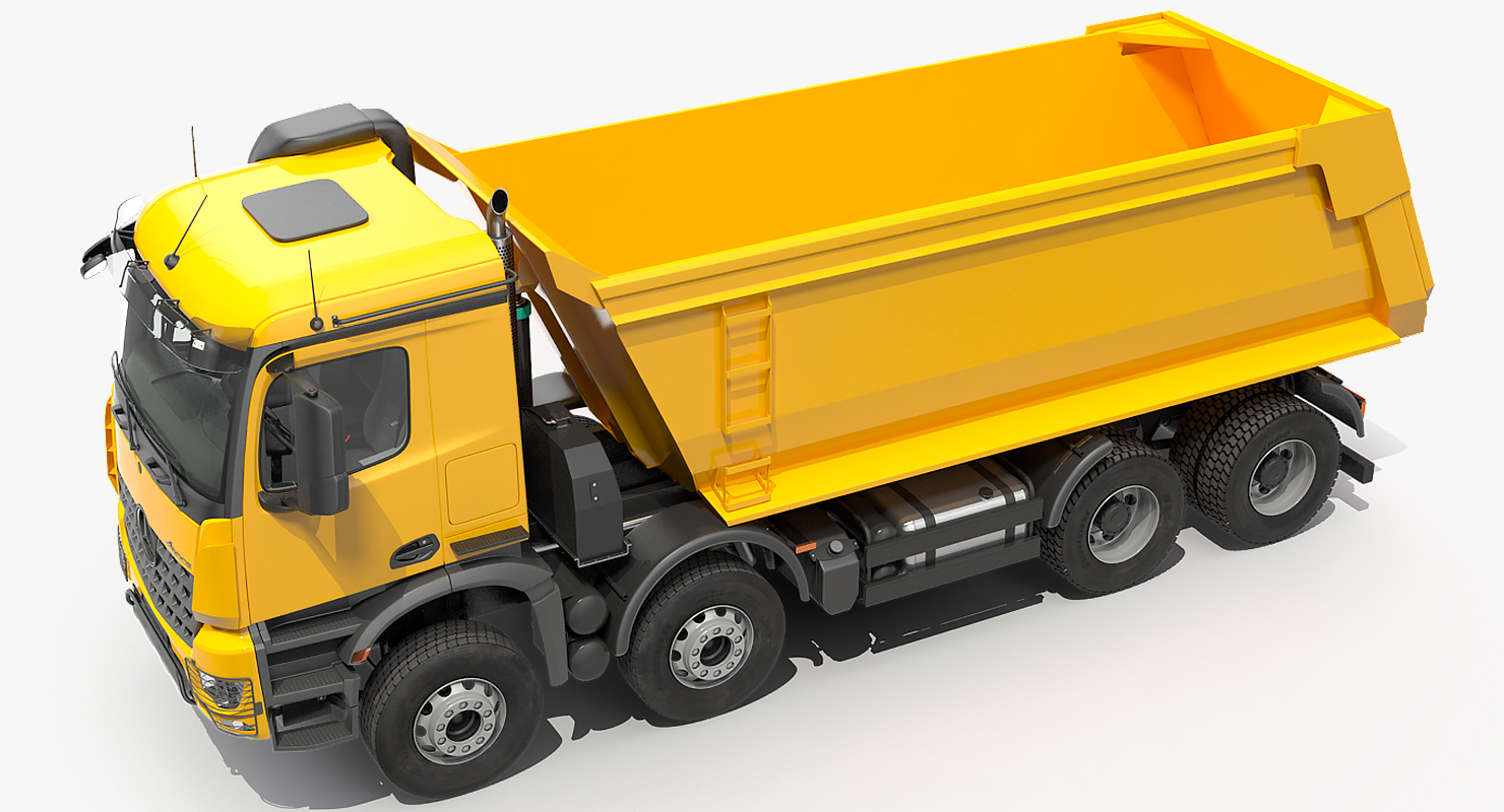 3D Mercedes Benz Arocs 8X8 Dump Truck Rigged